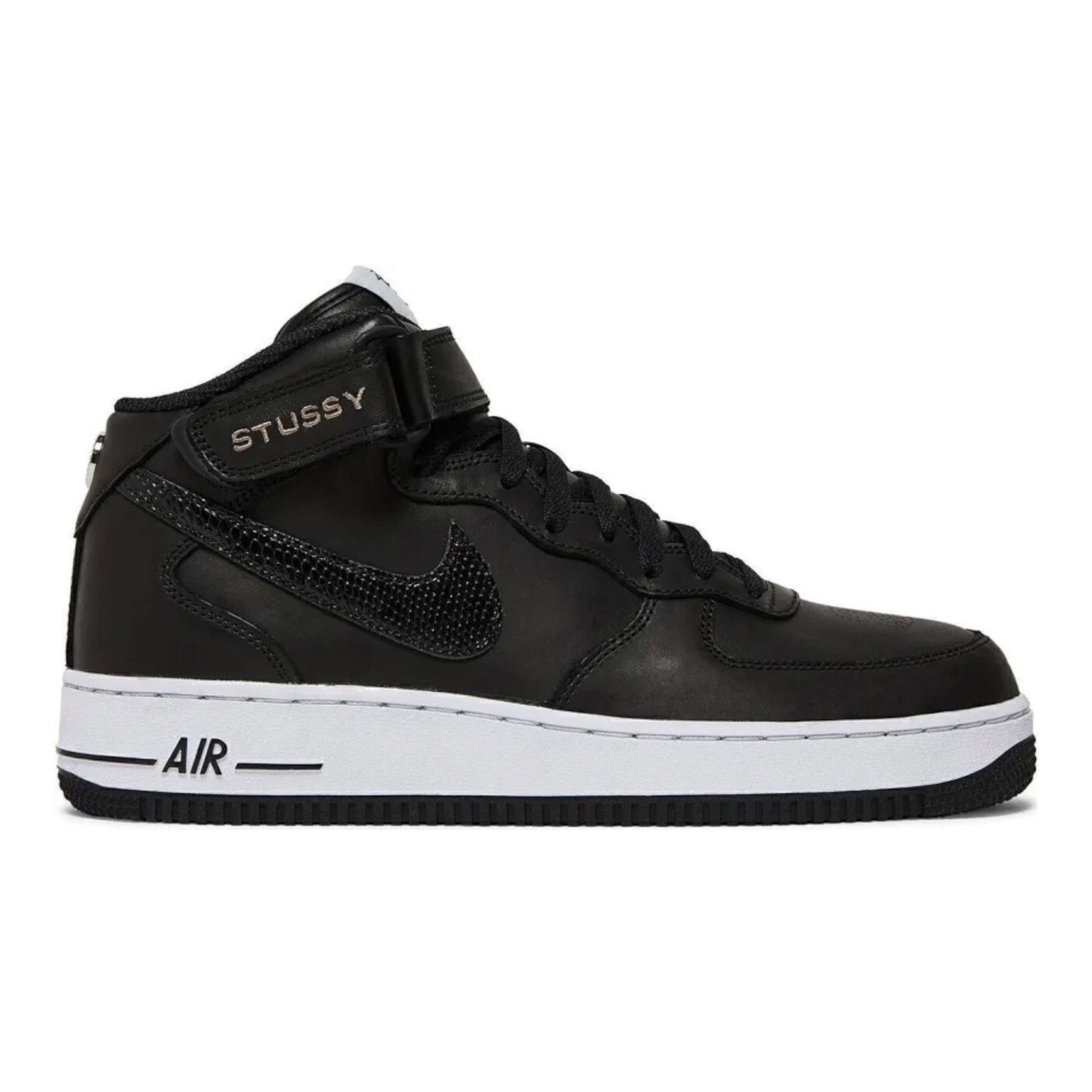 Nike Air Force 1 Mid Stussy Black White Size US 6.5 / EU 39-40 - 1 Preview