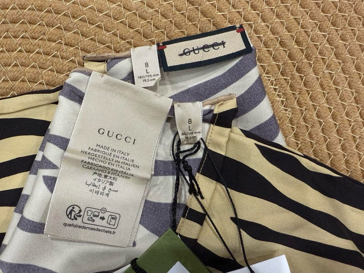 Gucci Zebra Print Twill Gloves Size ONE SIZE - 6 Thumbnail
