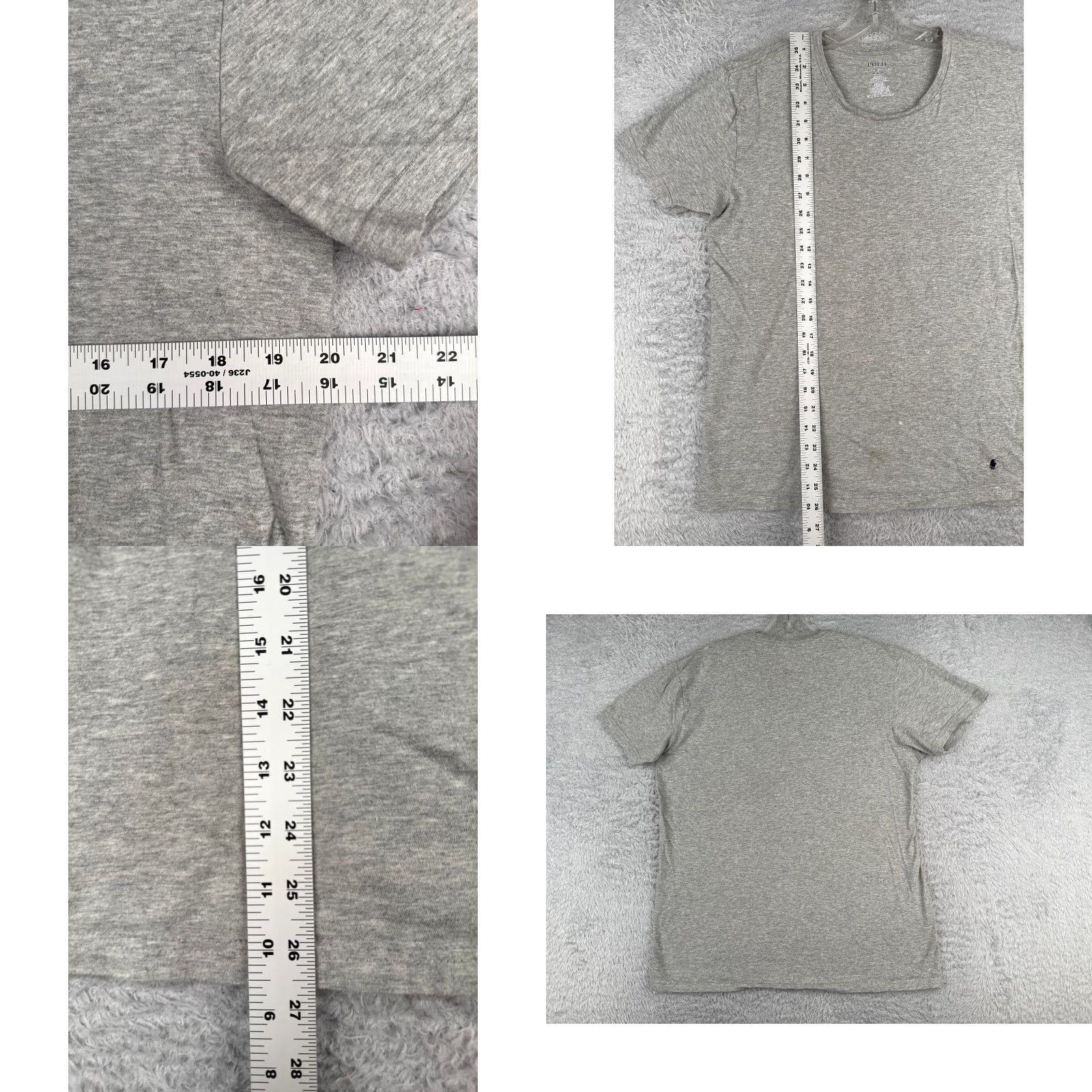 Polo Ralph Lauren Polo Ralph Lauren Shirt Men Medium Gray 100% Cotton Short Sleeve Crew Neck Slim Embroidered Logo Classic American Designer Sports Mens Size US M / EU 48-50 / 2 - 8 Thumbnail