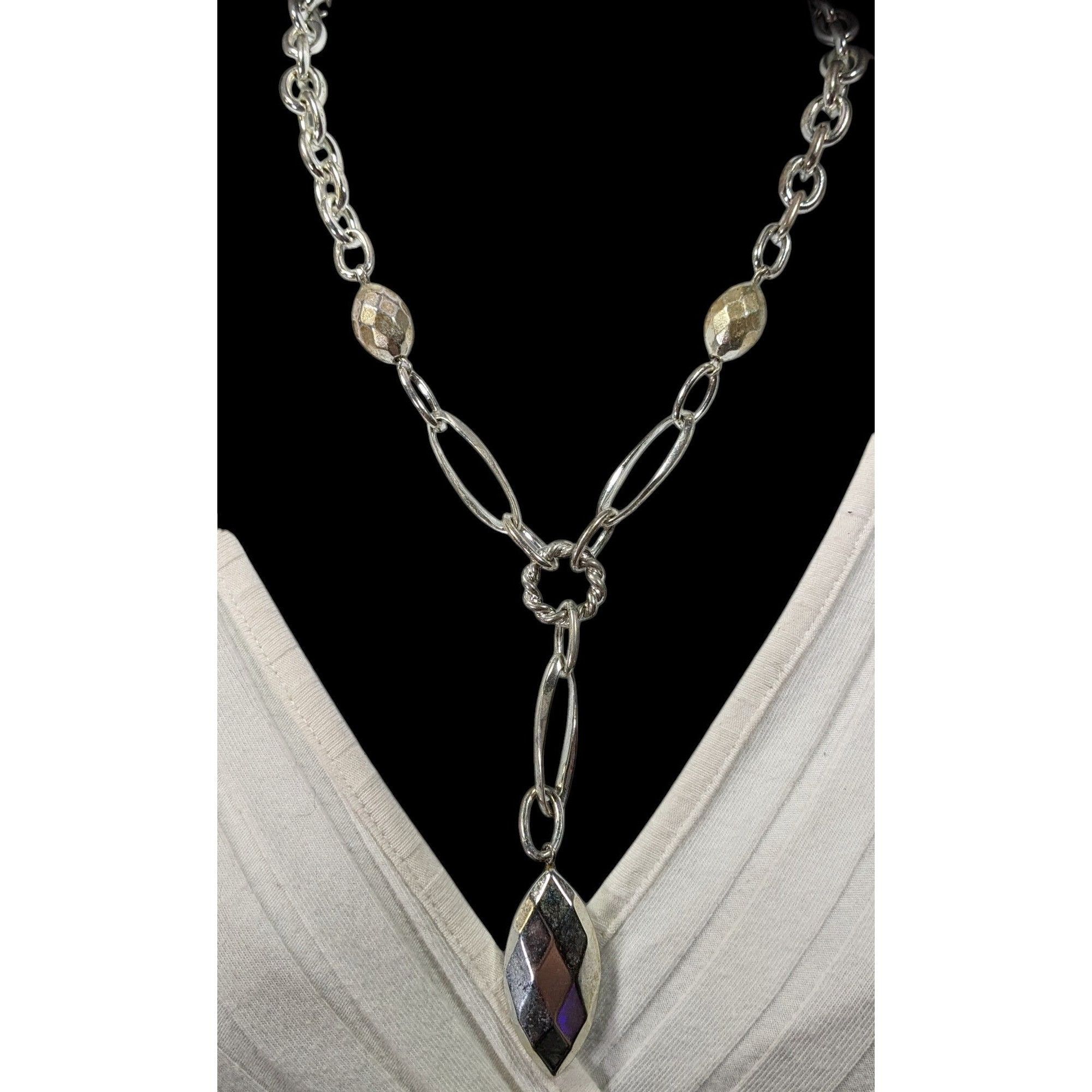Other Chunky Glam Silver Tone & Statement Necklace Size ONE SIZE - 5 Thumbnail