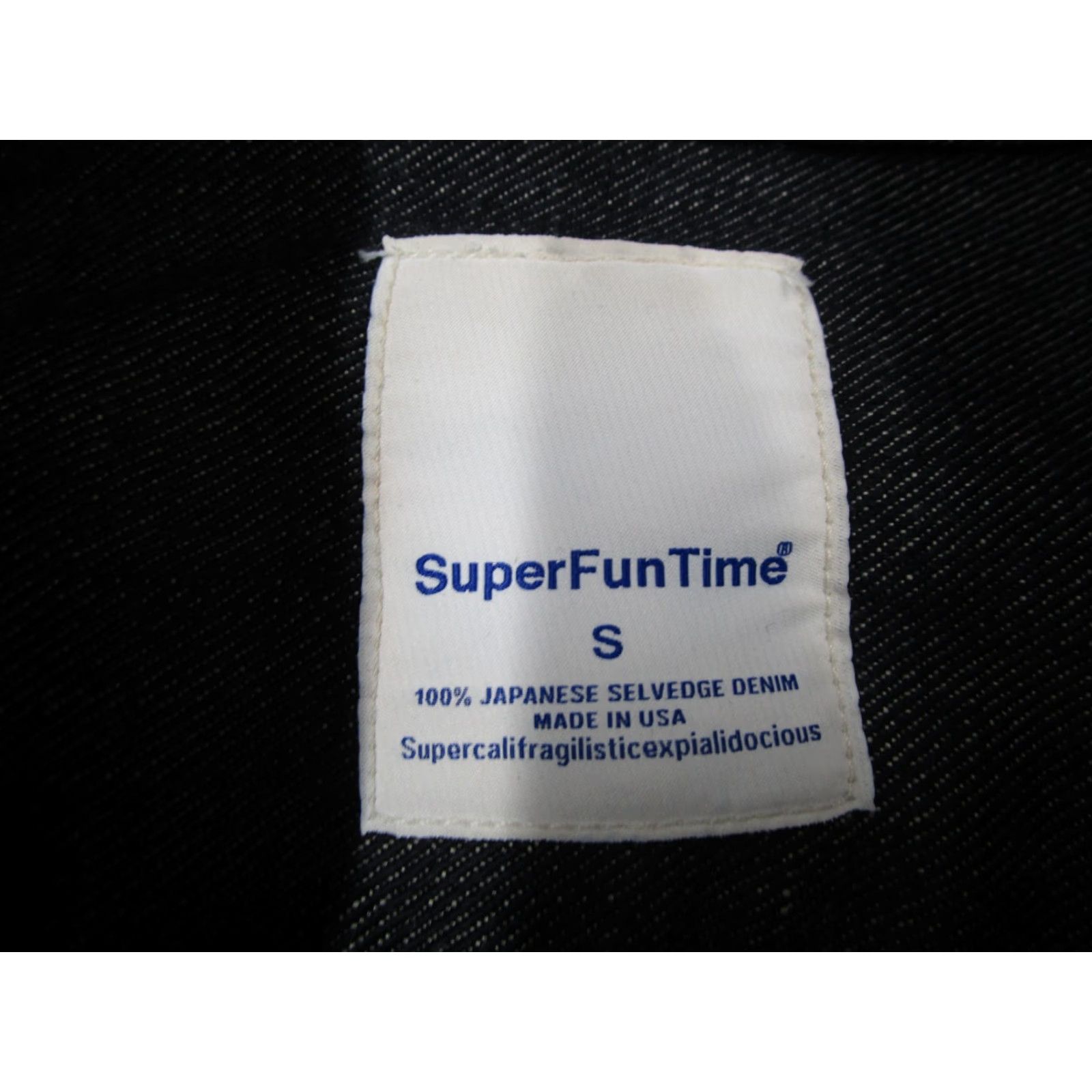 Denime SuperFunTime Jacket Mens Small Blue Japanese Selvedge Denim Button Up USA Size US S / EU 44-46 / 1 - 3 Thumbnail