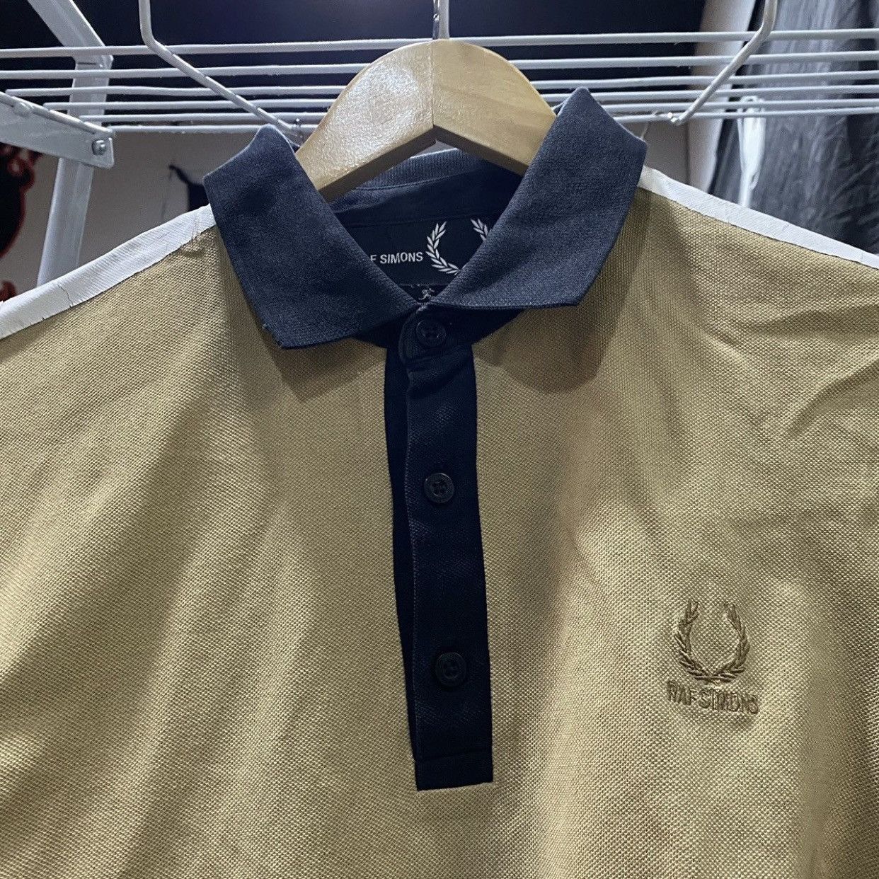 Fred Perry × Raf Simons Fred Perry x Raf Simons Tape Detail Pique Polo Shirt Size US S / EU 44-46 / 1 - 6 Thumbnail