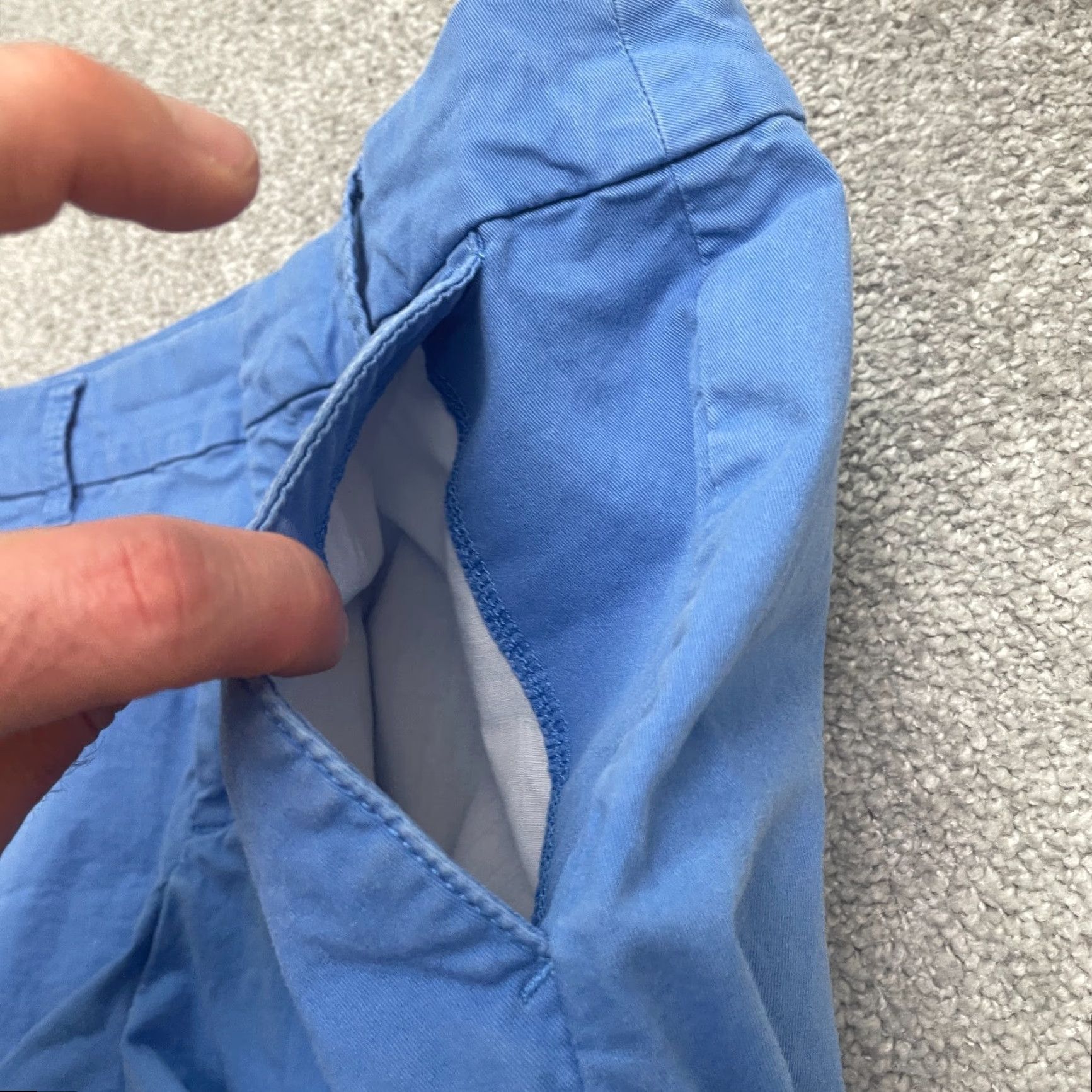 J.Crew J. Crew Chino Shorts Womens 8 Blue Mid Rise Pockets Cotton Casual Outdoor 33x9 Vintage: No Size 30" / US 8 / IT 44 - 3 Thumbnail
