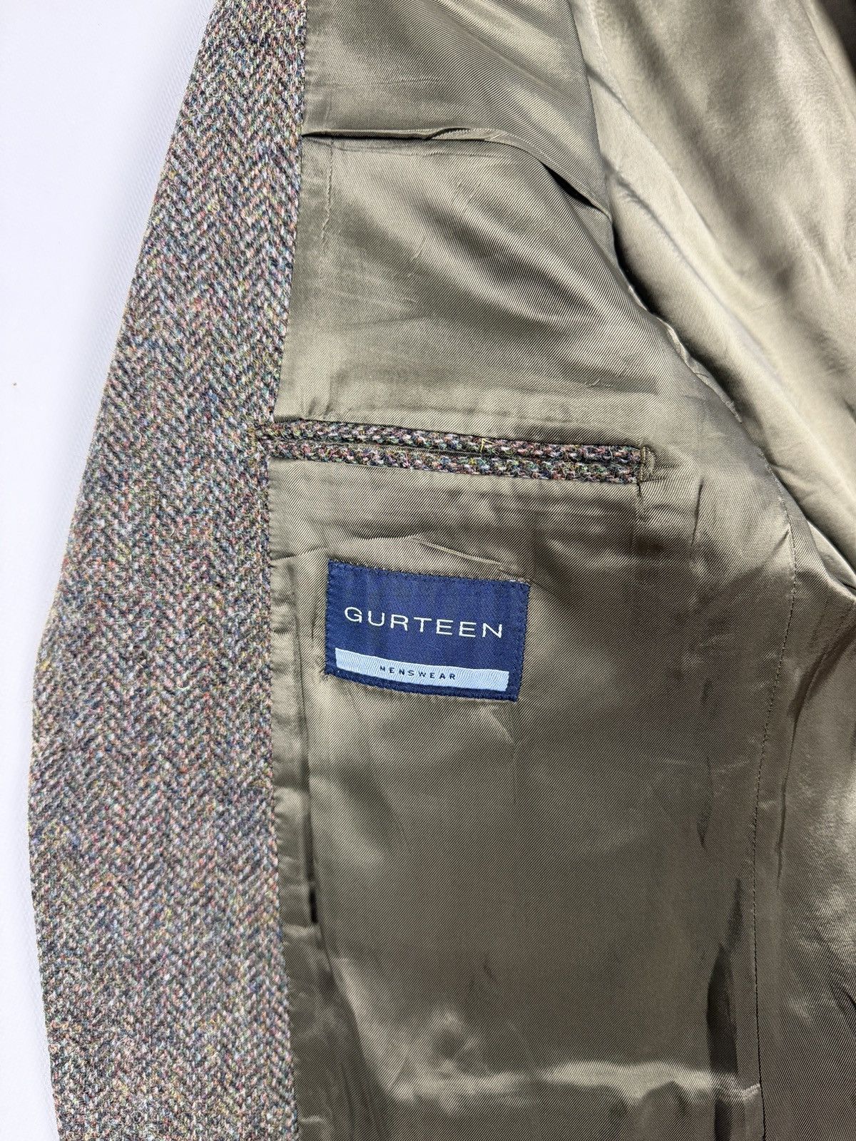 Harris Tweed Harris Tweed x Gurteen Menswear Wool Blazer Vintage Size 42R Size 42R - 8 Thumbnail