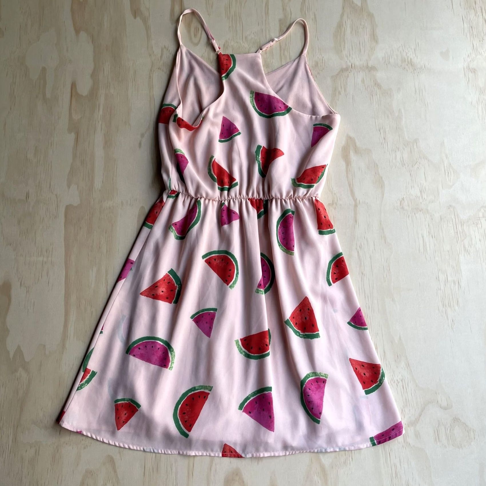 Vintage Everly Womens Small Pink Watermelon Print Sundress Size S / US 4 / IT 40 - 4 Thumbnail