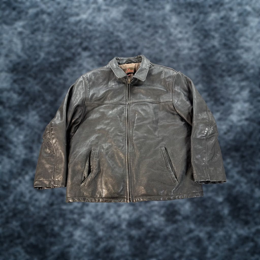 Vintage VINTAGE Danier Jacket Motorcycle XL Men Black Leather Full Zip 90s Cafe Style Biker Racing Casual Mens Size US XL / EU 56 / 4 - 1 Thumbnail