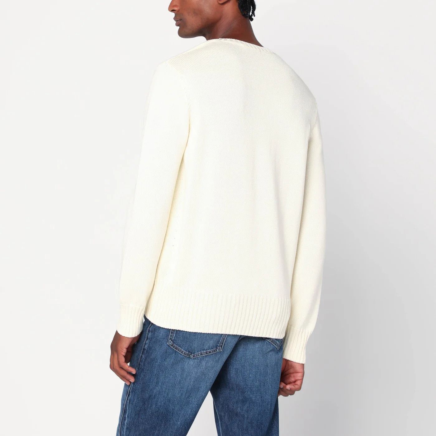 Givenchy o1d2blof0426 Cotton Logo Sweater in Ecru Size US M / EU 48-50 / 2 - 3 Thumbnail