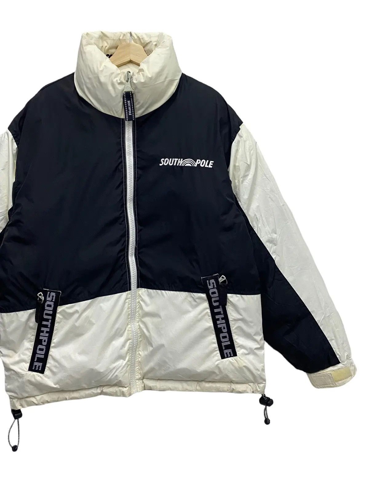 JNCO 🔥SOUTHPOLE PUFFER GOOSE DOWN REVERSIBLE BOMBER JACKET Size US L / EU 52-54 / 3 - 12 Thumbnail