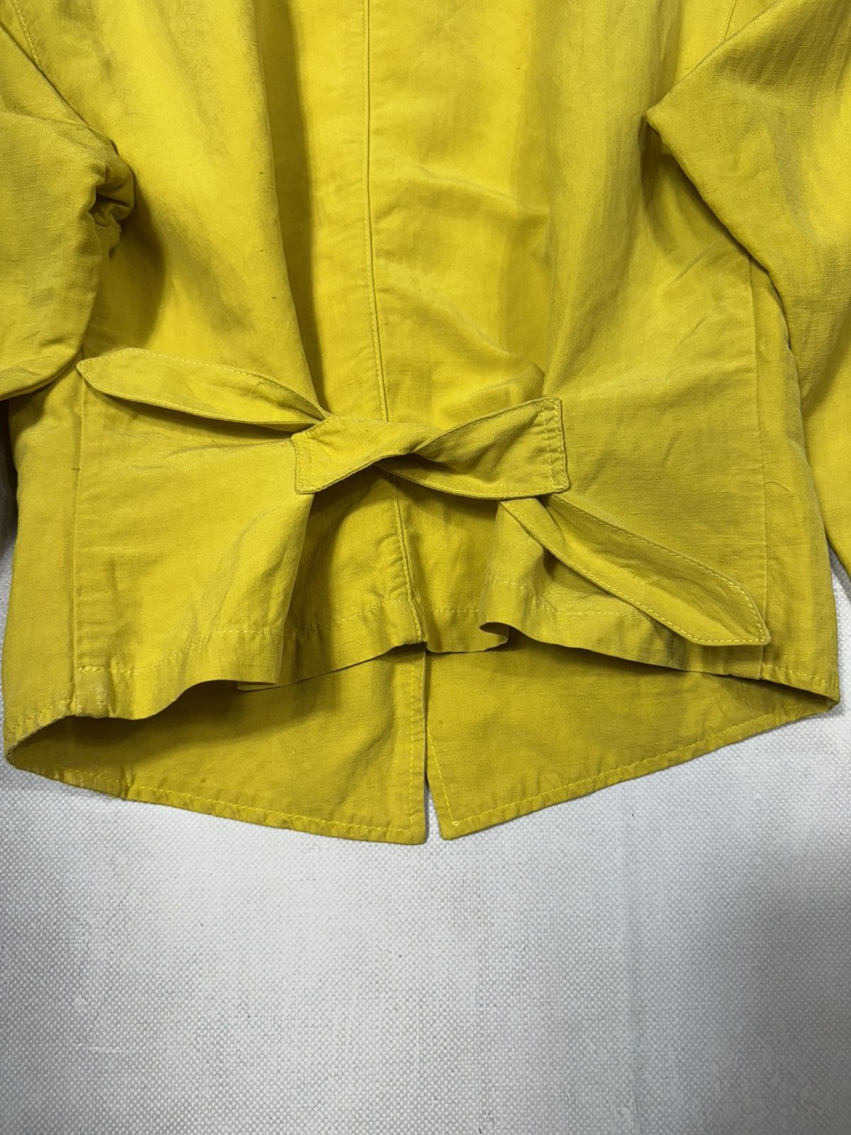 Kenzo Kenzo Woman's Linen Set Jacket &Cropped Capri Pants Yellow Size XS / US 0-2 / IT 36-38 - 7 Thumbnail