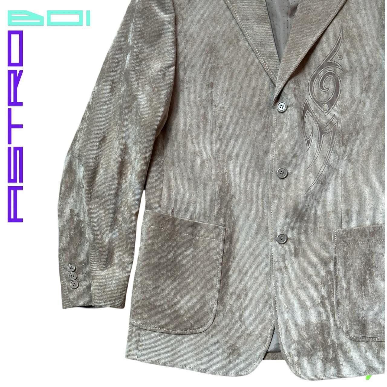 Other Vinci Tan Corduroy Tattoo Embroidered Blazer -Medium Size 38R - 4 Thumbnail