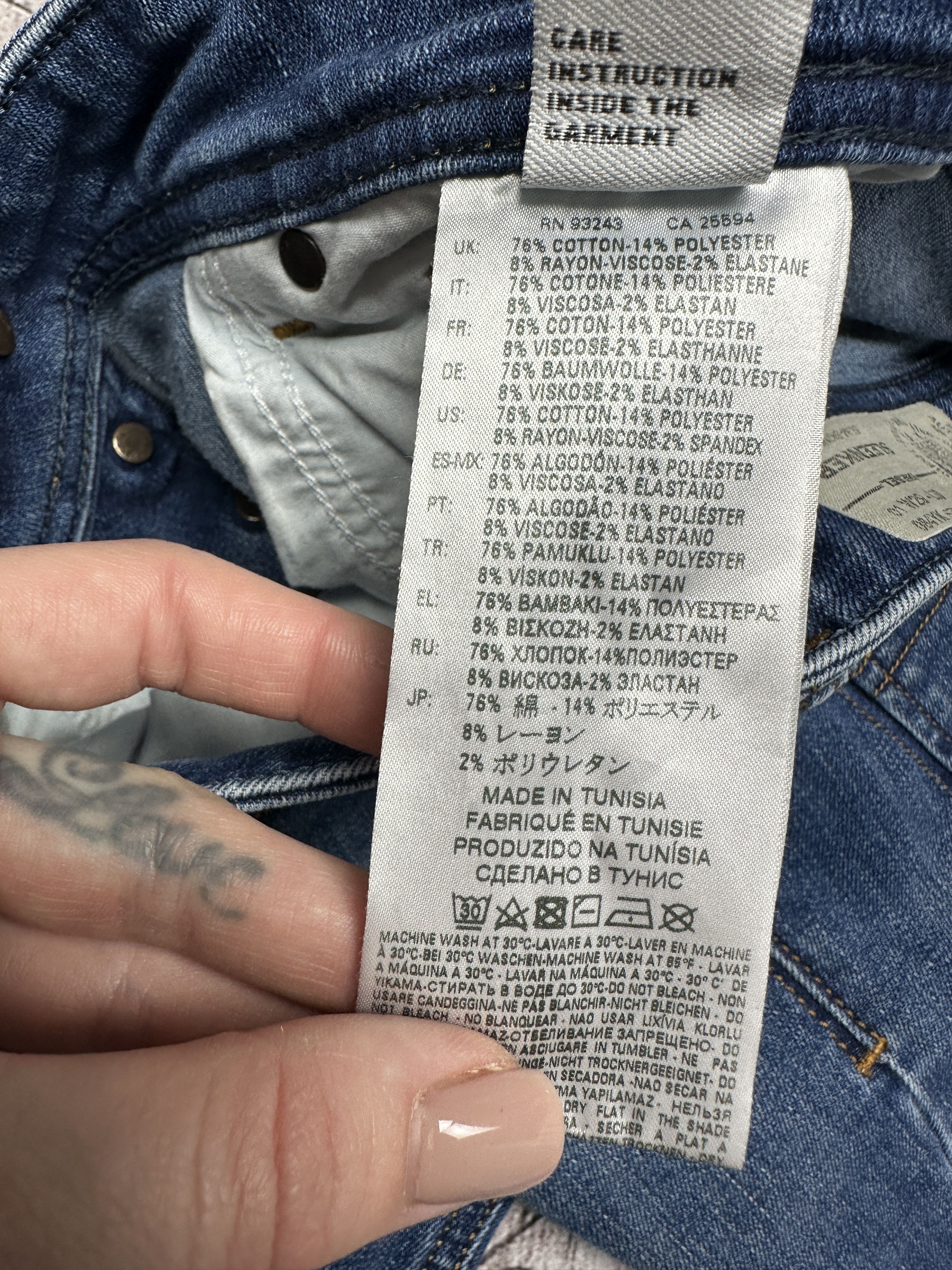 Diesel Diesel Sleenker Mens Denim Pants Jeans Size US 29 - 5 Thumbnail