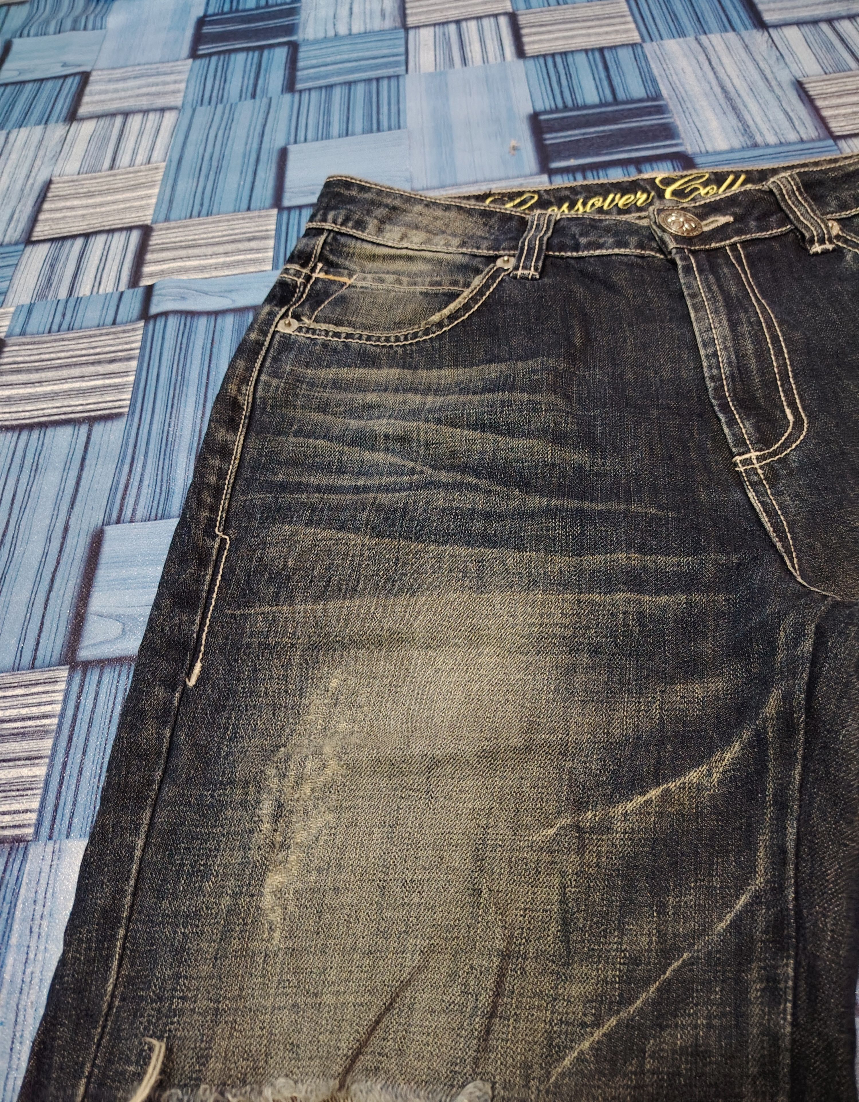 Japanese Brand Distressed denim osaka big train flared jeans Size US 31 - 5 Thumbnail
