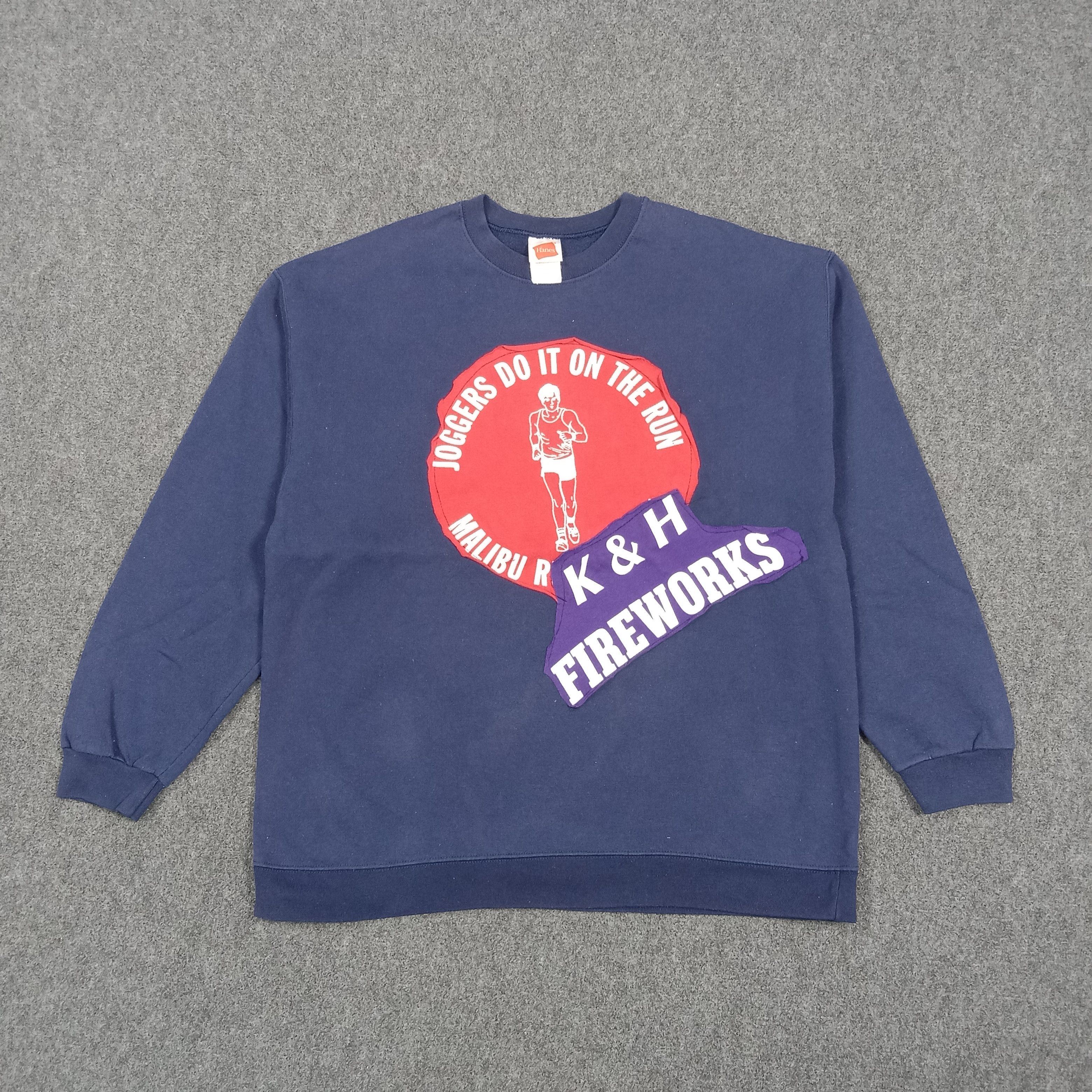 Vintage 80's Hanes K & H Fireworks Sweatshirts C293N1 Size US M / EU 48-50 / 2 - 1 Thumbnail
