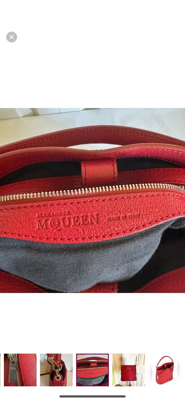Alexander McQueen ALEXANDER McQUEEN Red Leather Crossbody Bucket Bag Size ONE SIZE - 12 Thumbnail