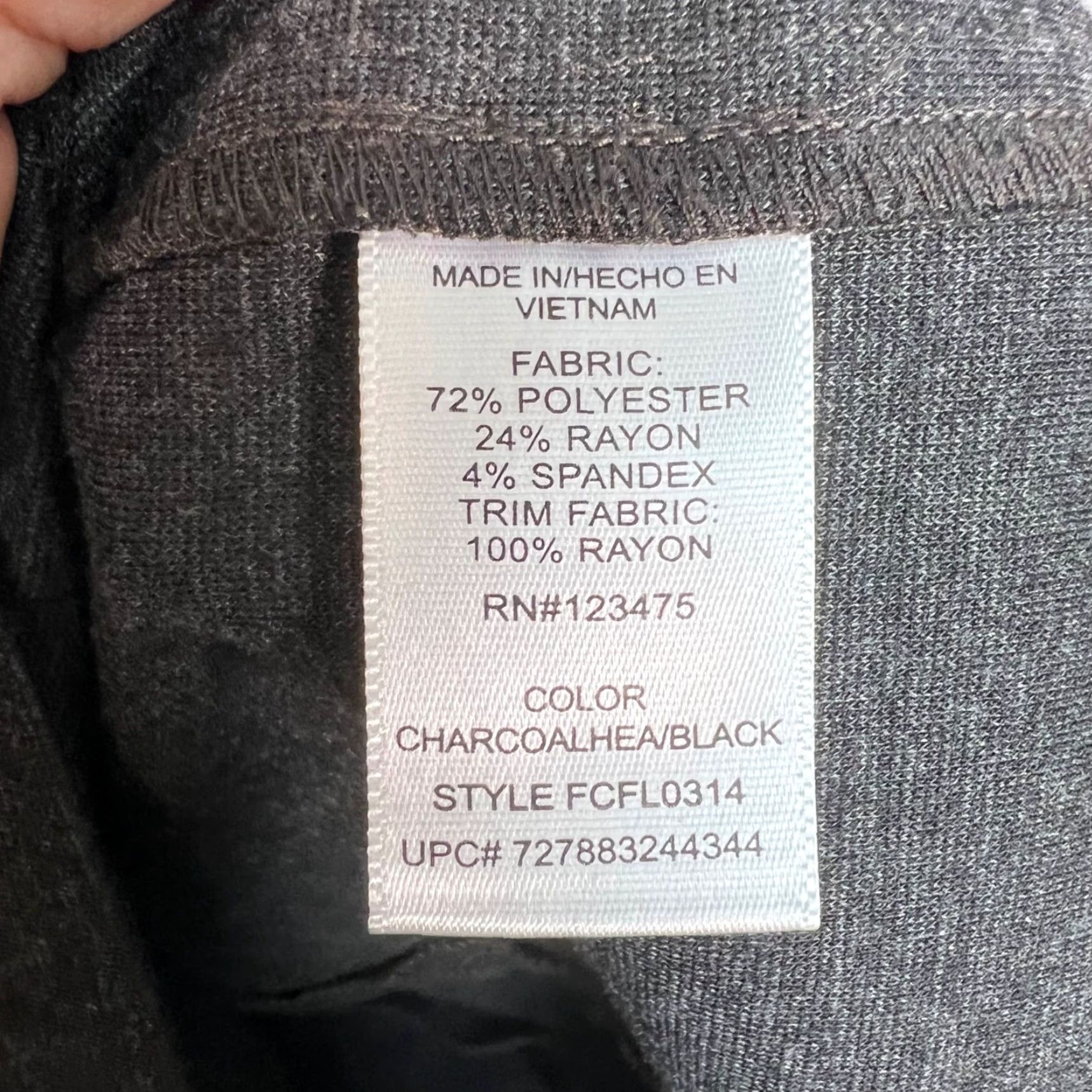 French Connection VINTAGE French Connection Charcoal & Black V Neck Dress Womens Size Medium Size M / US 6-8 / IT 42-44 - 4 Thumbnail