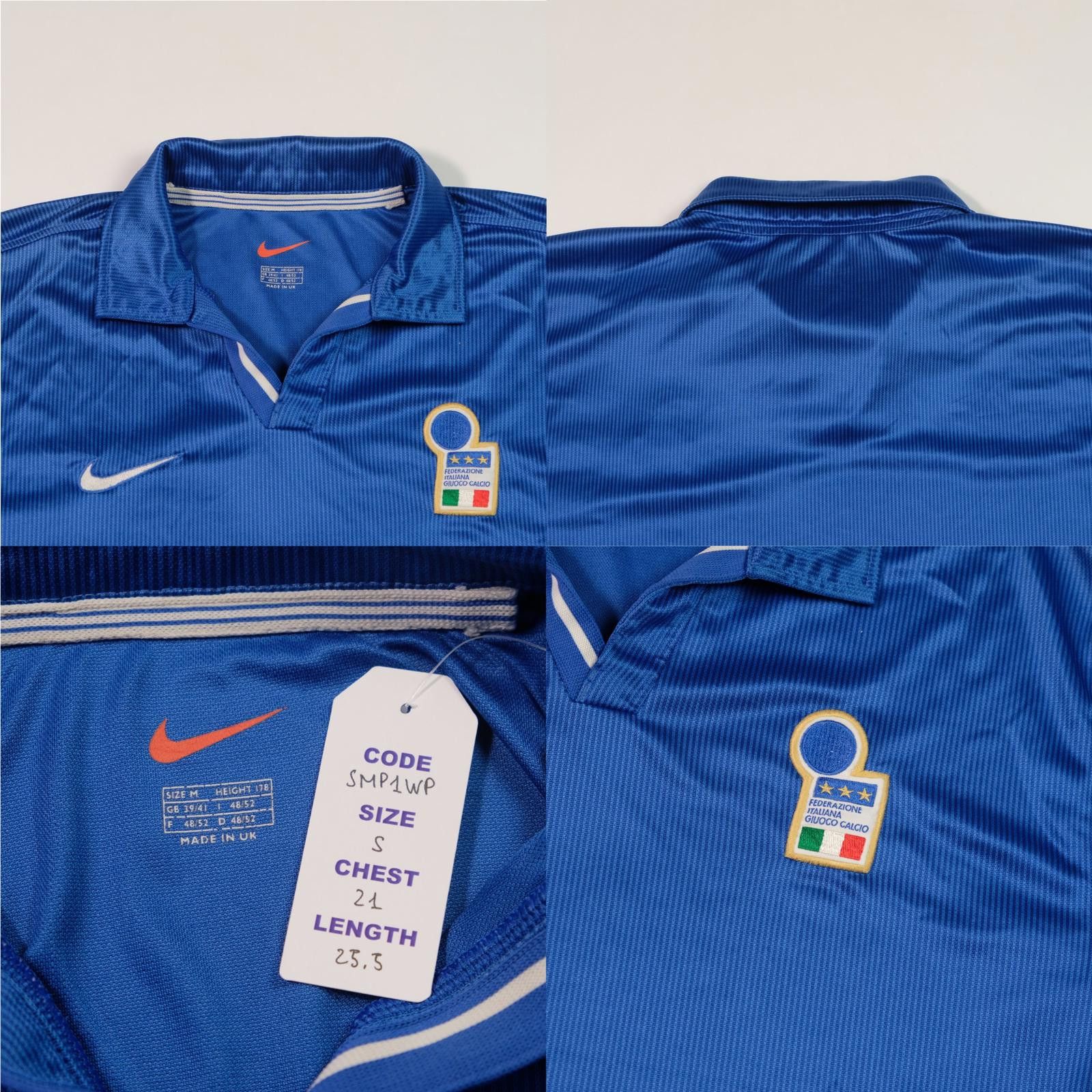 Nike 1997/98 Italy Home Shirt Nike (S) Size US S / EU 44-46 / 1 - 4 Thumbnail