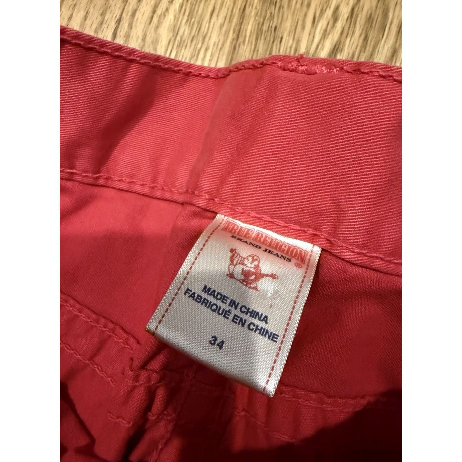 True Religion True Religion Ricky Jeans Mens 30x32 Pink Cotton 5-Pocket Straight Flap Pockets Hemmed 34 to 30 Hemmed Size US 30 / EU 46 - 6 Thumbnail