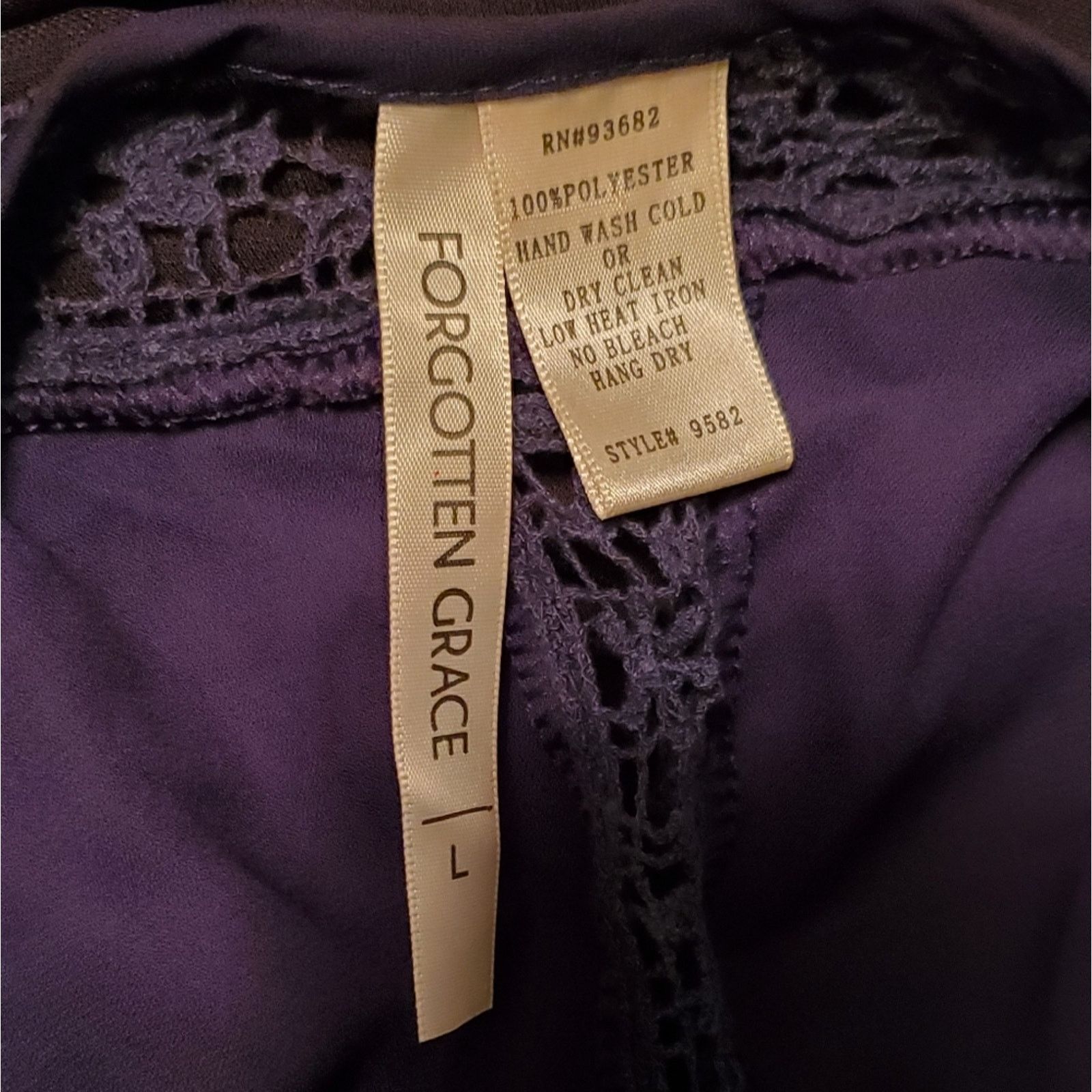 Other Forgotten Grace Boutique Sheerish Purple Open Cardigan Size L / US 10 / IT 46 - 4 Thumbnail