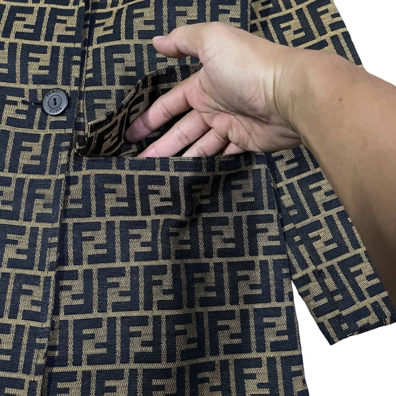 Fendi Vintage Fendi Zucca Monogram Brown Jacket Size S / US 4 / IT 40 - 6 Thumbnail