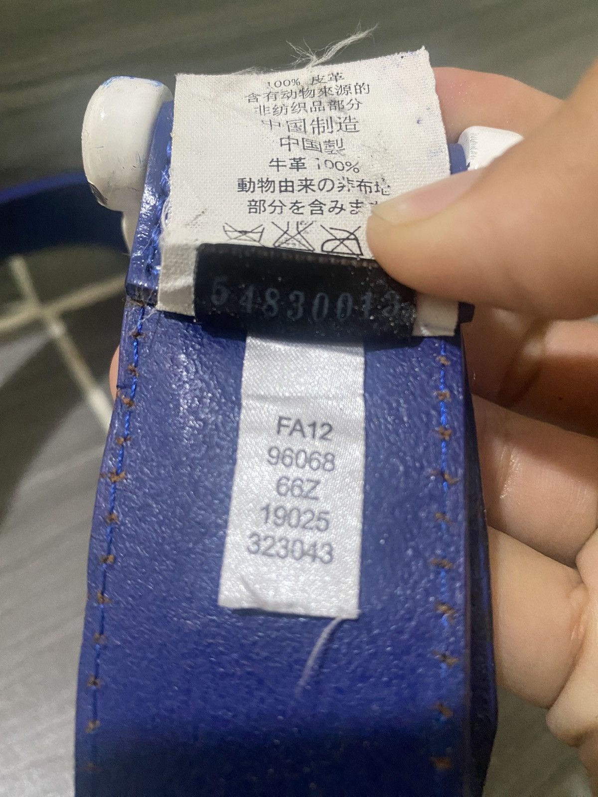 Oakley Oakley Elipse Y2K Leather Blue Belt Size 36 - 9 Thumbnail