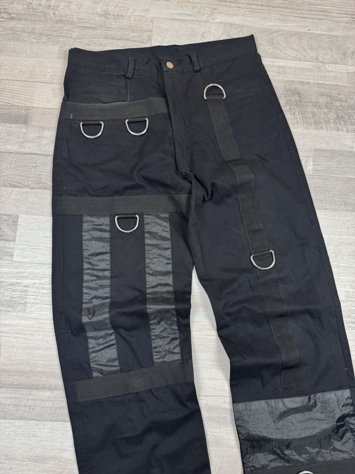 Japanese Brand Vintage Crazy Y2K Avant Garde Baggy Bandage Gothic Pants L Size US 34 / EU 50 - 3 Thumbnail