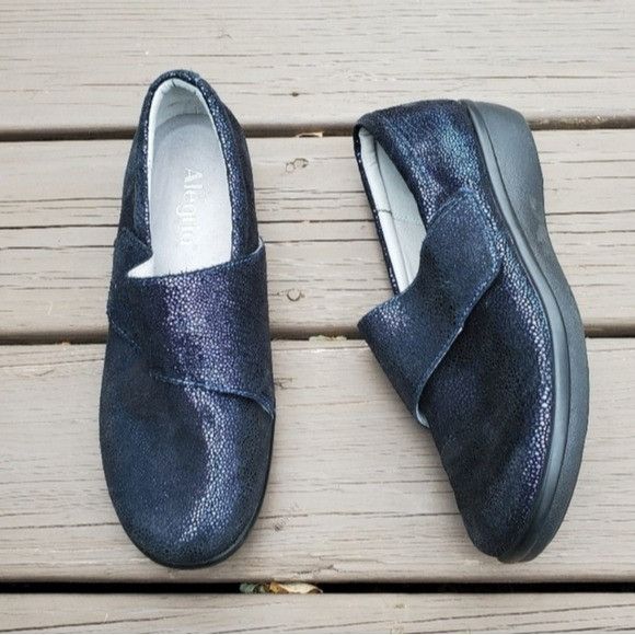 Vintage Alegria Lauryn Cosmos Iridescent Metallic Blue Purple Clogs Size US 9.5 / IT 39.5 - 1 Thumbnail
