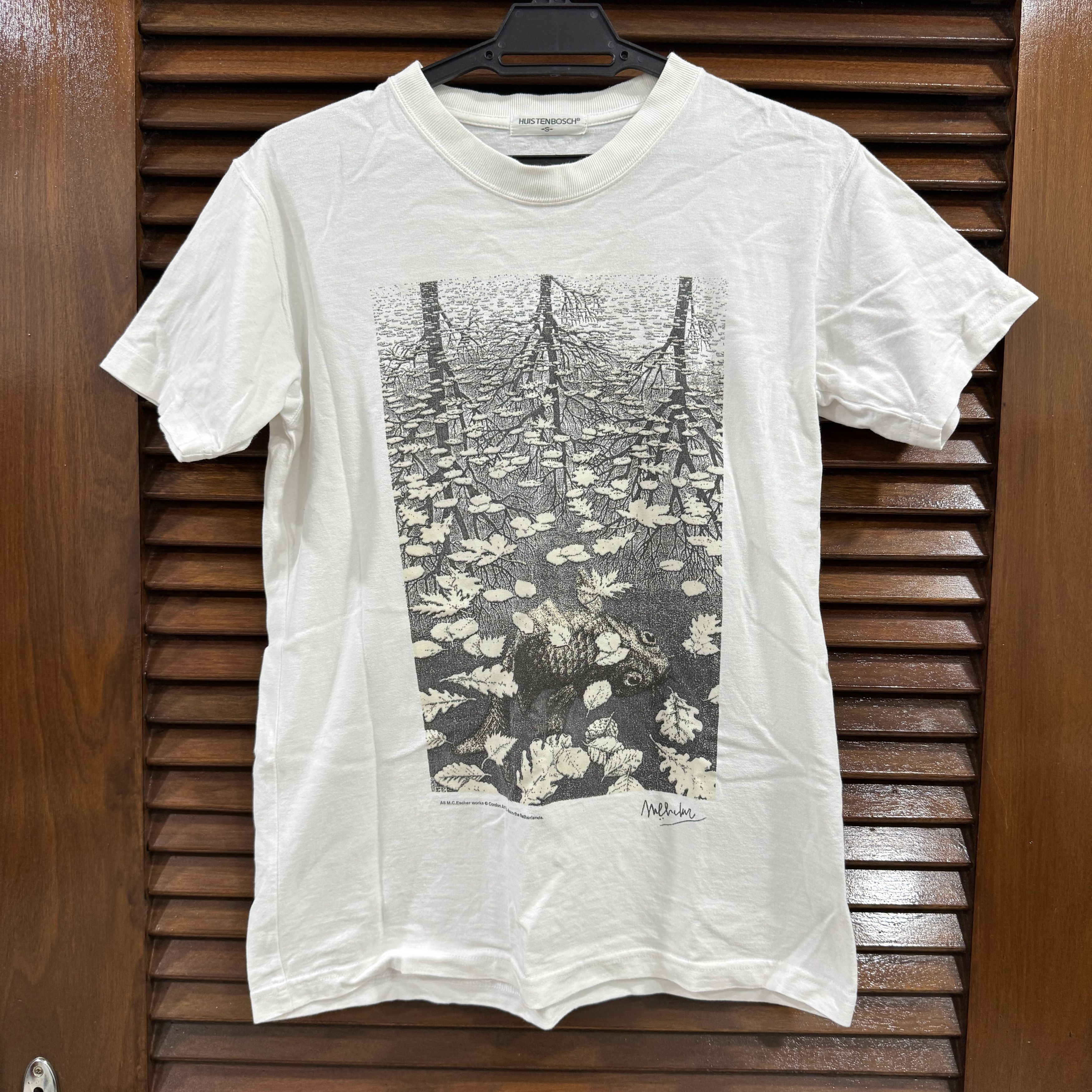 Vintage M.C. Escher ‘Three Worlds’ Huis Ten Bosch Merch T-shirt Size US S / EU 44-46 / 1 - 1 Thumbnail