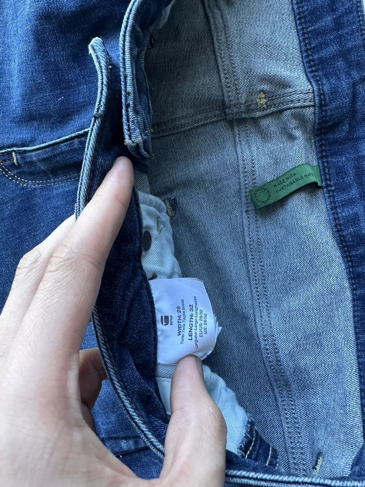 G-Star 🚨PUNK G STAR OPIUM 96 BLUE MENS JEANS Y2k BIKER Size US 28 / EU 44 - 5 Thumbnail