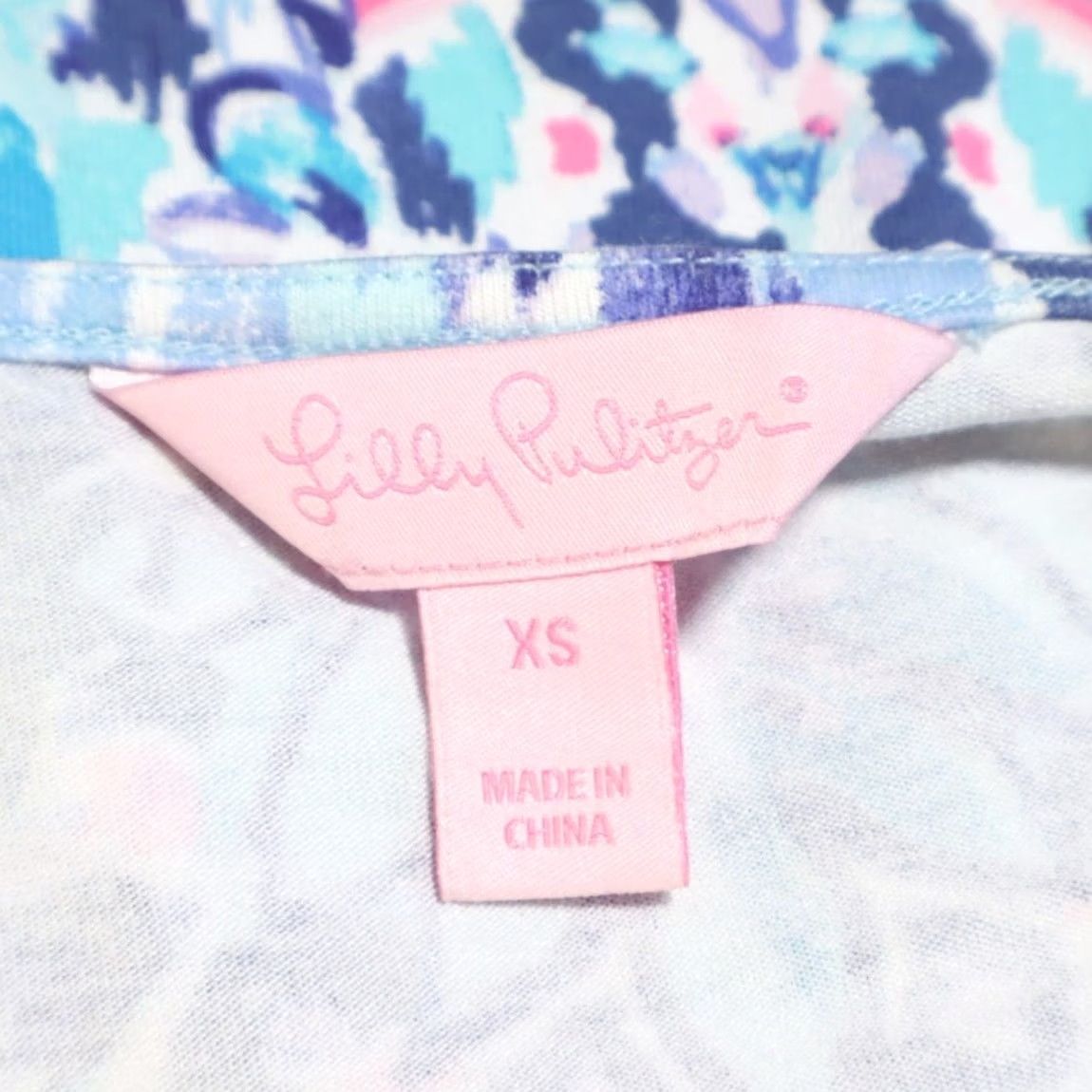 Lilly Pulitzer Lilly Pulitzer Ophelia Swing Skipped a Beach Blue Women's XS Dress 3/4 Sleeve V-Neck All Over Print Women's XS Size XS / US 0-2 / IT 36-38 - 5 Thumbnail