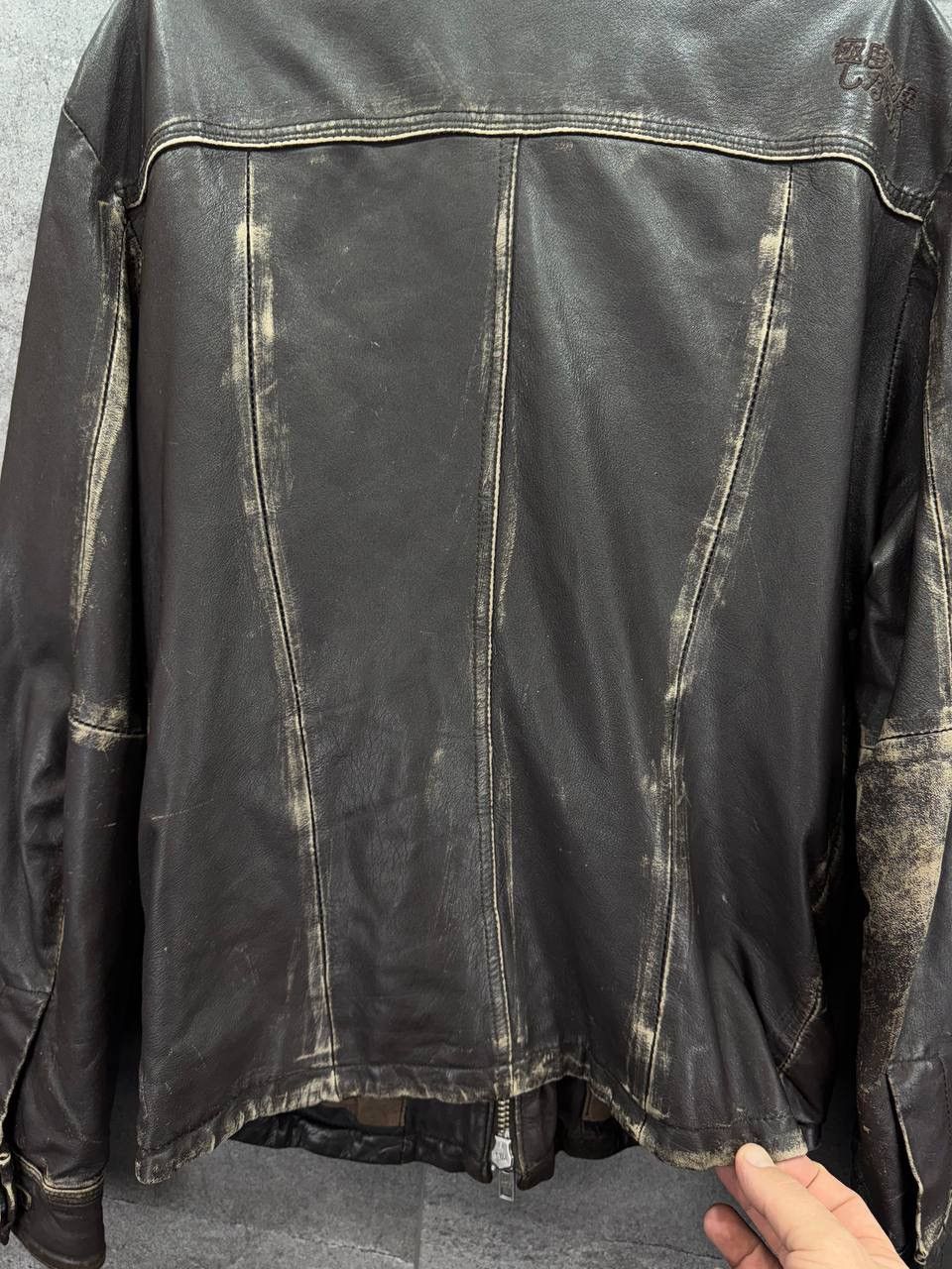 Superdry Crazy True Cycle Rider Baker Superdry Brad Leather Jacket Size US M / EU 48-50 / 2 - 17 Thumbnail