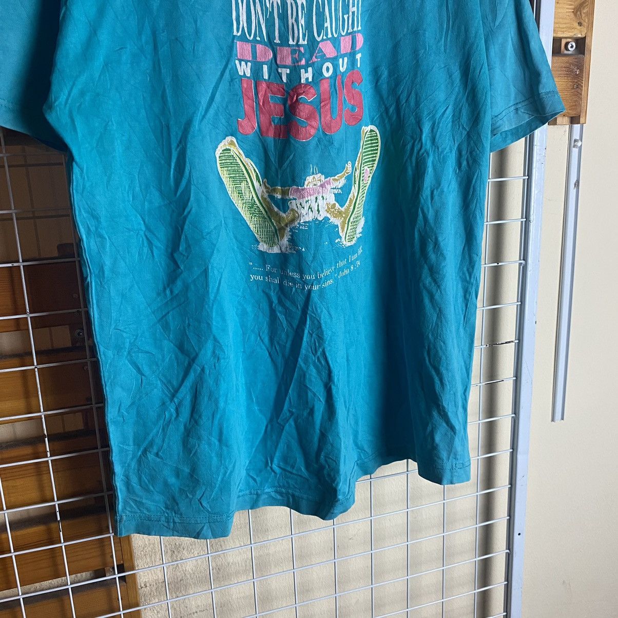 Vintage VINTAGE Don’t Be Caught Dead Without Jesus Tee Size US L / EU 52-54 / 3 - 4 Thumbnail