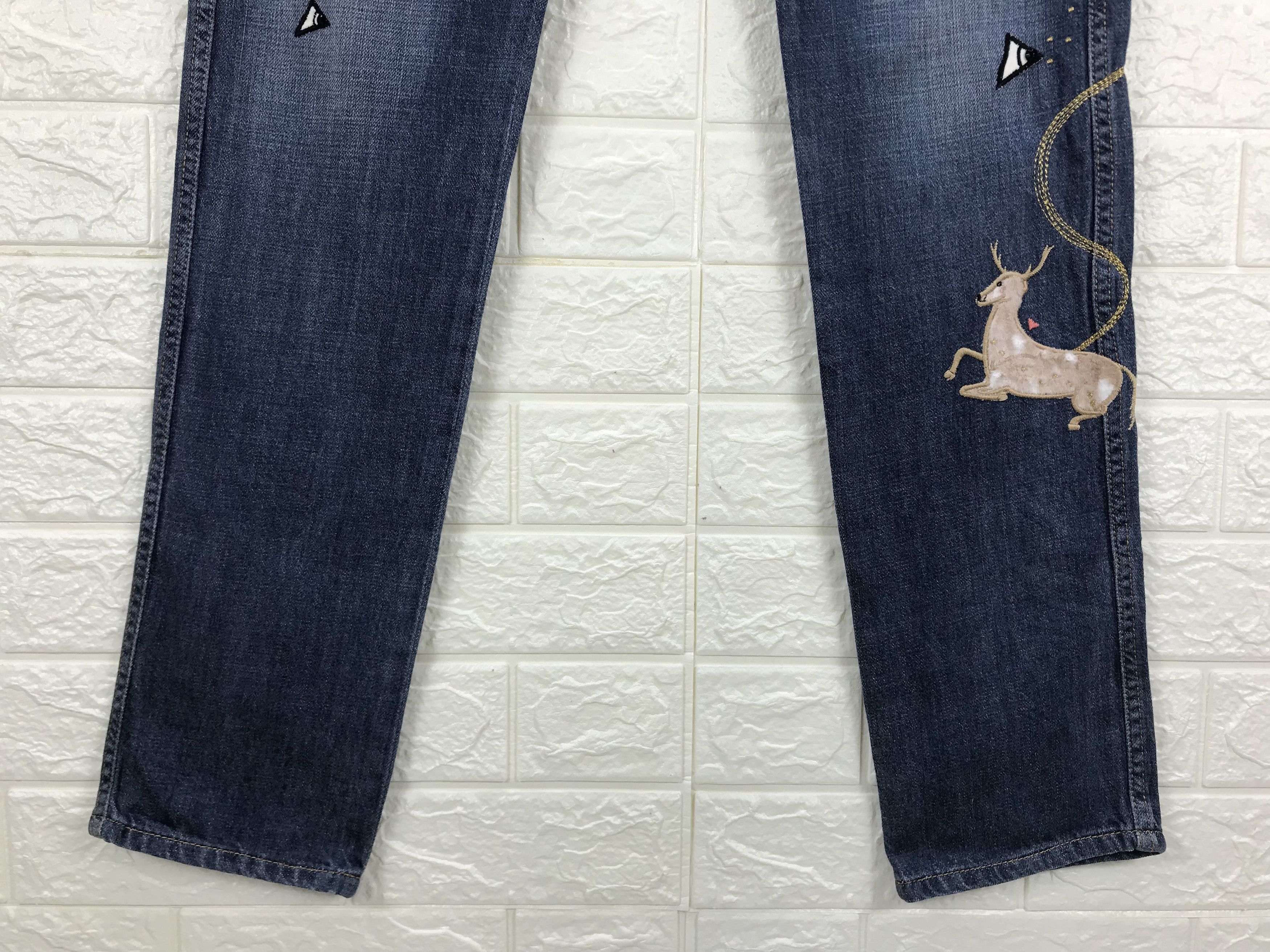 Tsumori Chisato Vintage Tsumori Chisato x Issey Miyake Embroidered Jeans Size 29" - 4 Thumbnail