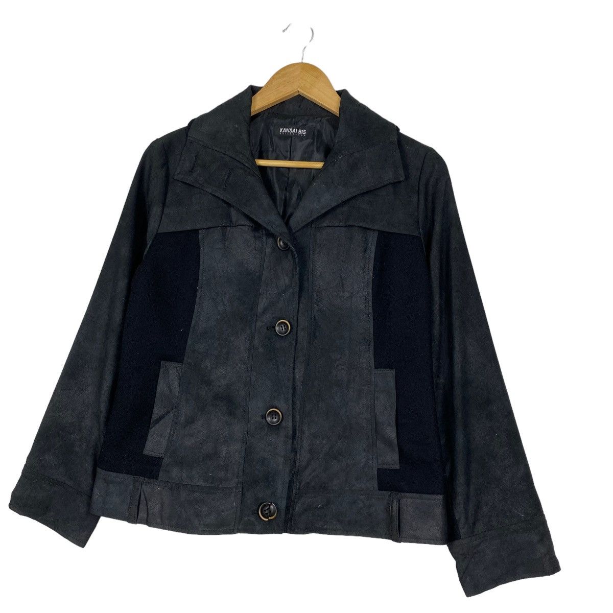 Kansai Yamamoto Kansai Bis Patchwork Cropped Jacket Size US M / EU 48-50 / 2 - 3 Thumbnail