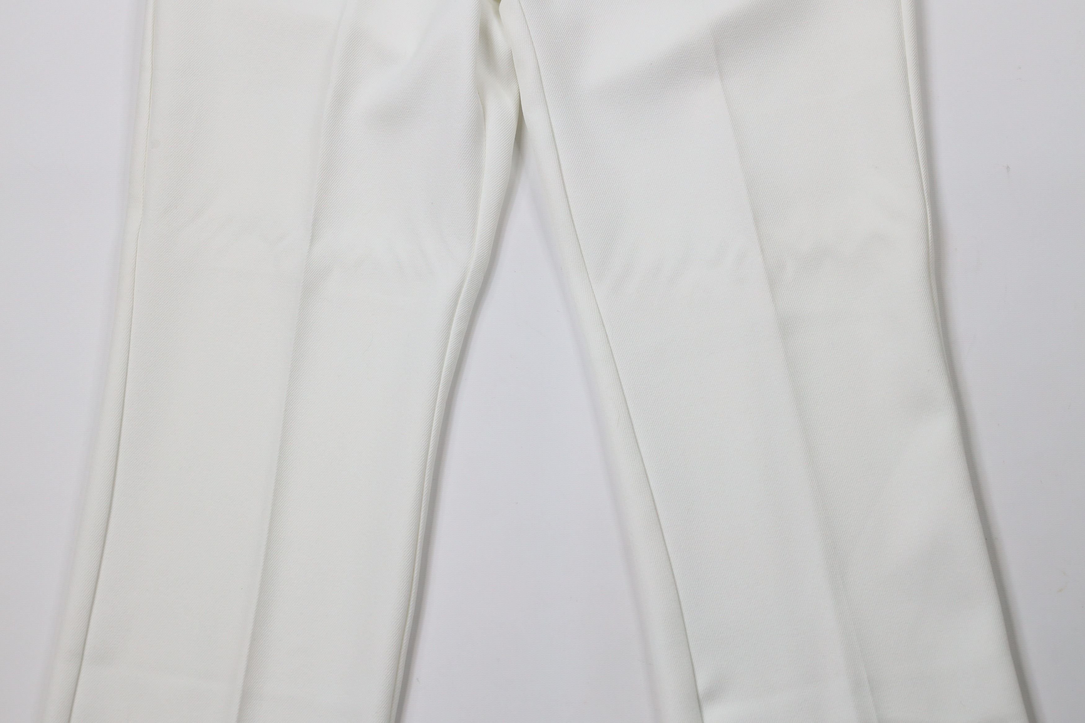 Vintage Vintage 90s Streetwear Flared Wide Leg Chino Pants White Size US 33 - 3 Thumbnail