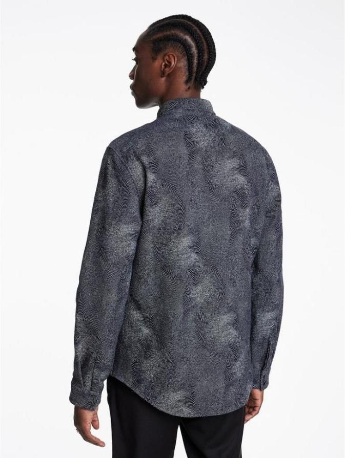 John Varvatos studded Japanese denim Jase Shirt. Medium Size US M / EU 48-50 / 2 - 7 Thumbnail