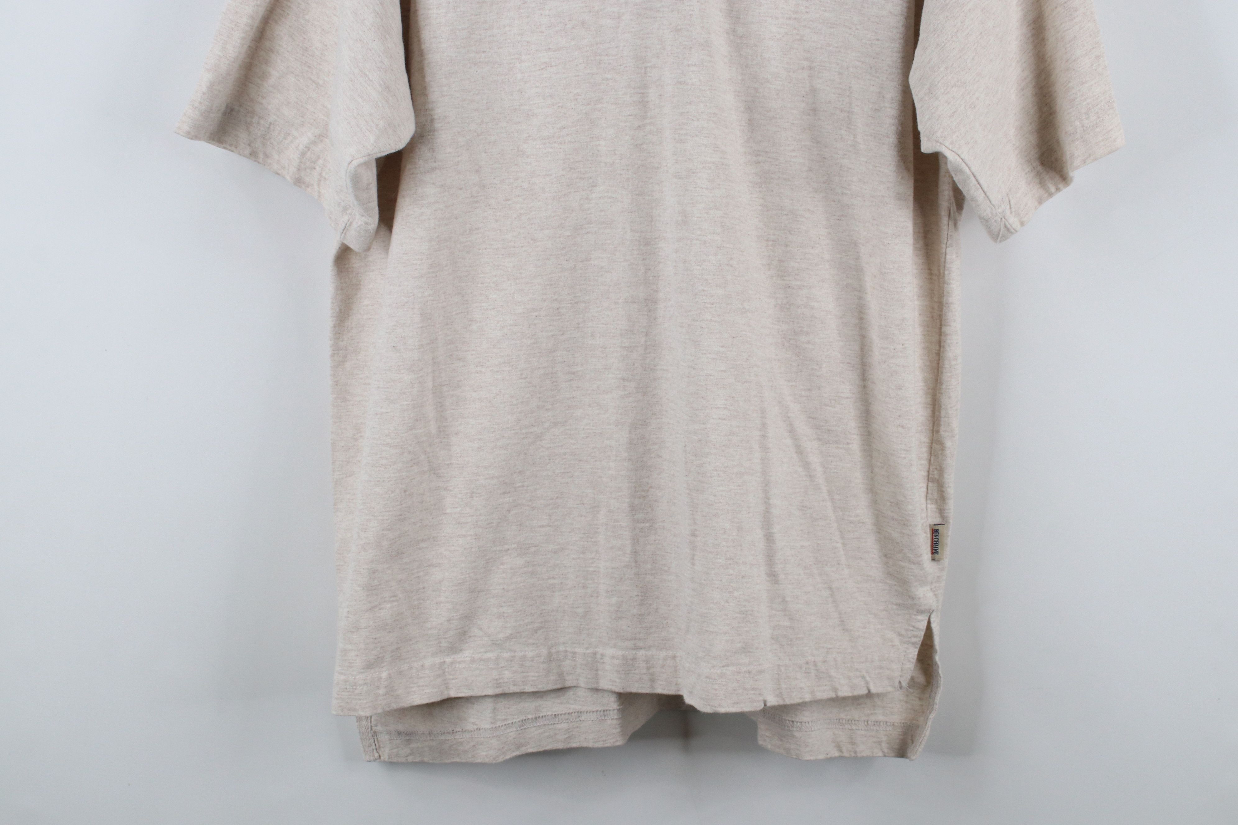 Vintage Vintage 90s Streetwear Short Sleeve T-Shirt Oatmeal Brown Size US XL / EU 56 / 4 - 3 Thumbnail