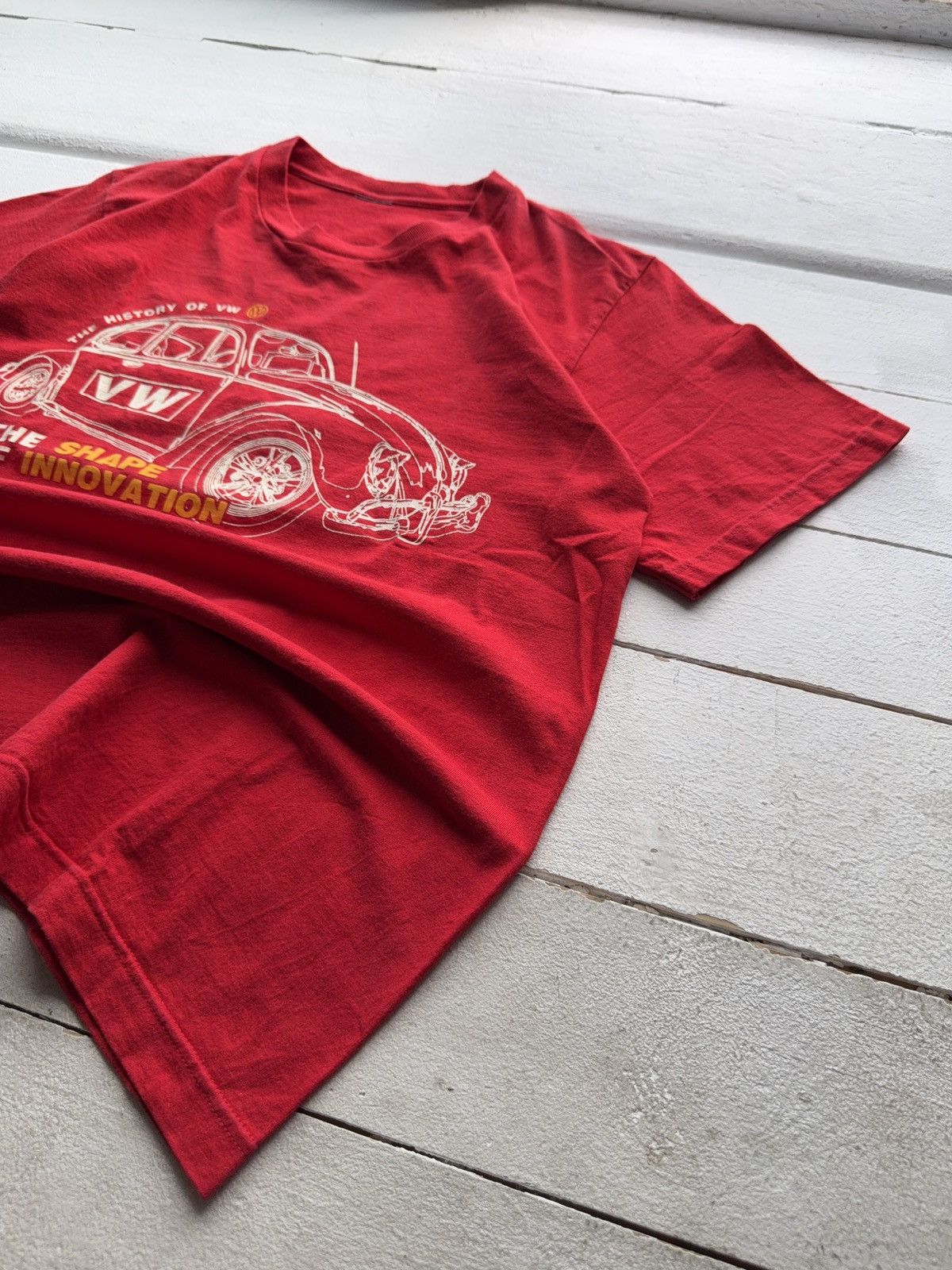 Vintage Vintage 90s Promo Logo Volkswagen Beetle Racing T shirt Size US L / EU 52-54 / 3 - 3 Thumbnail