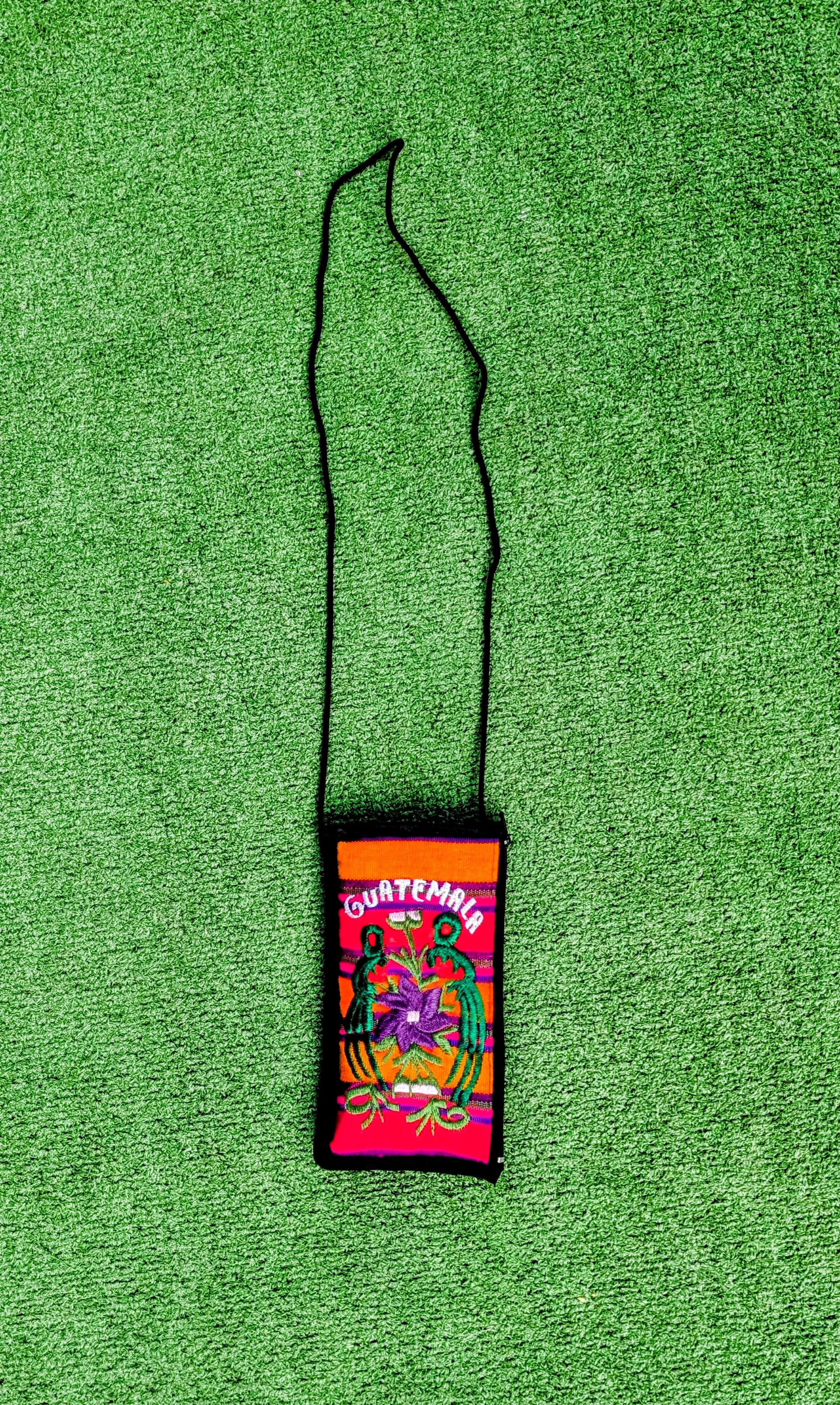Designer Guatemala Floral Embroidered Crossbody Boho Holder Bag Pouch Size ONE SIZE - 1 Thumbnail