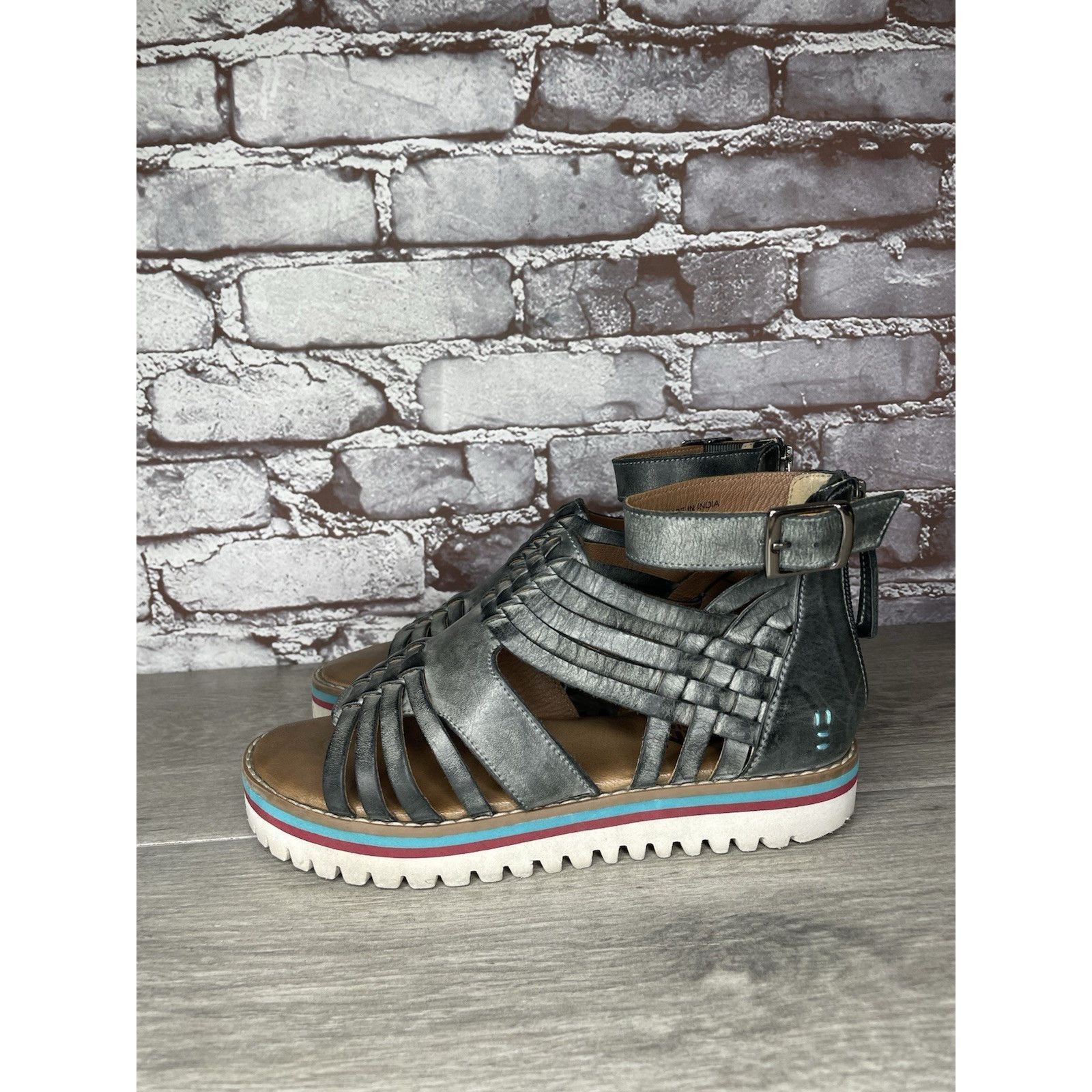 Bed Stu Roan By Bed Stu Scarletty Gladiator Hi Gray Leather Epica Sa Size US 7 / IT 37 - 15 Thumbnail