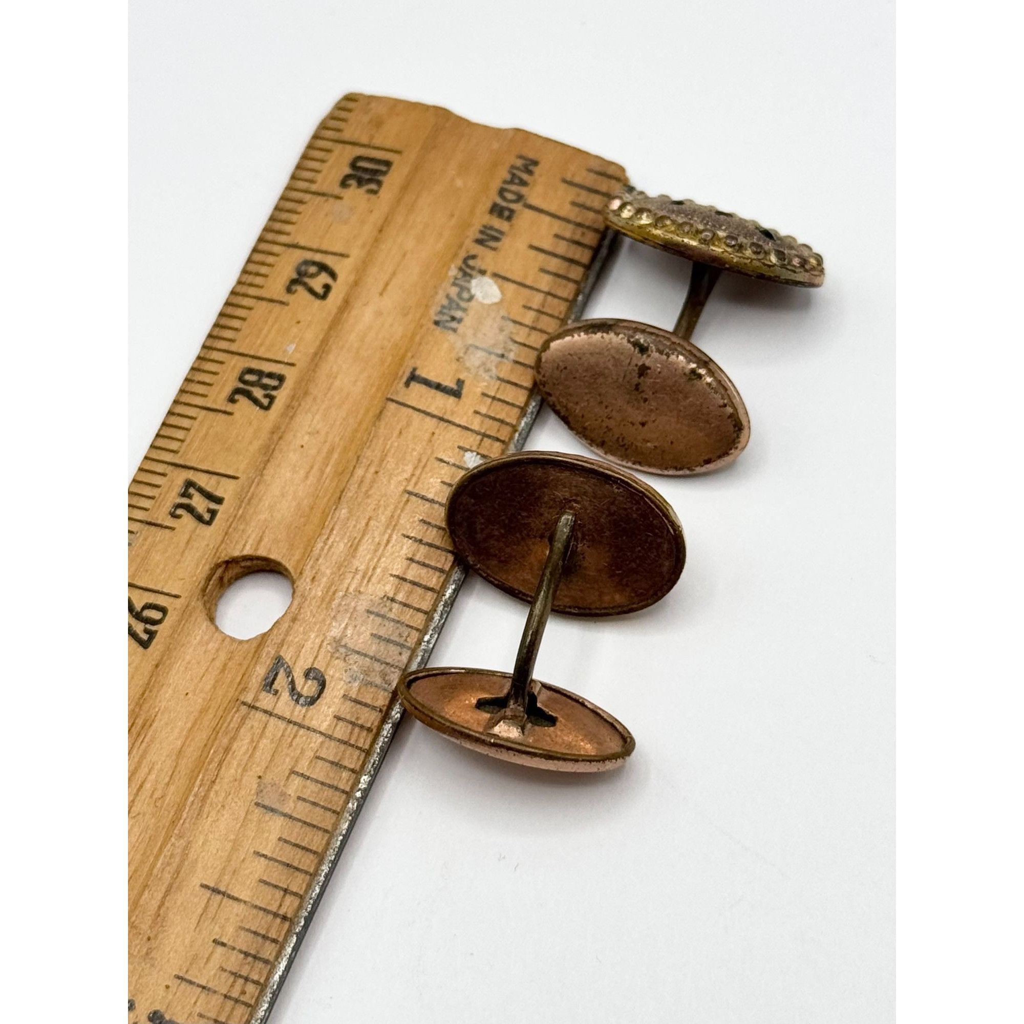 Other Antique Victorian Gold Filled Top Star Green Stone Cuff Link Size ONE SIZE - 5 Thumbnail