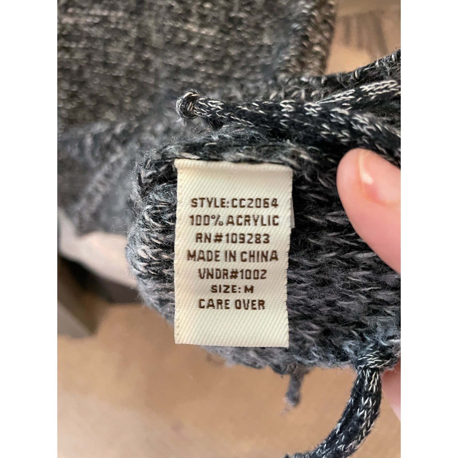 Vintage Havana Vintage Havana Gray and Black distressed open back sweater,M Size M / US 6-8 / IT 42-44 - 5 Thumbnail
