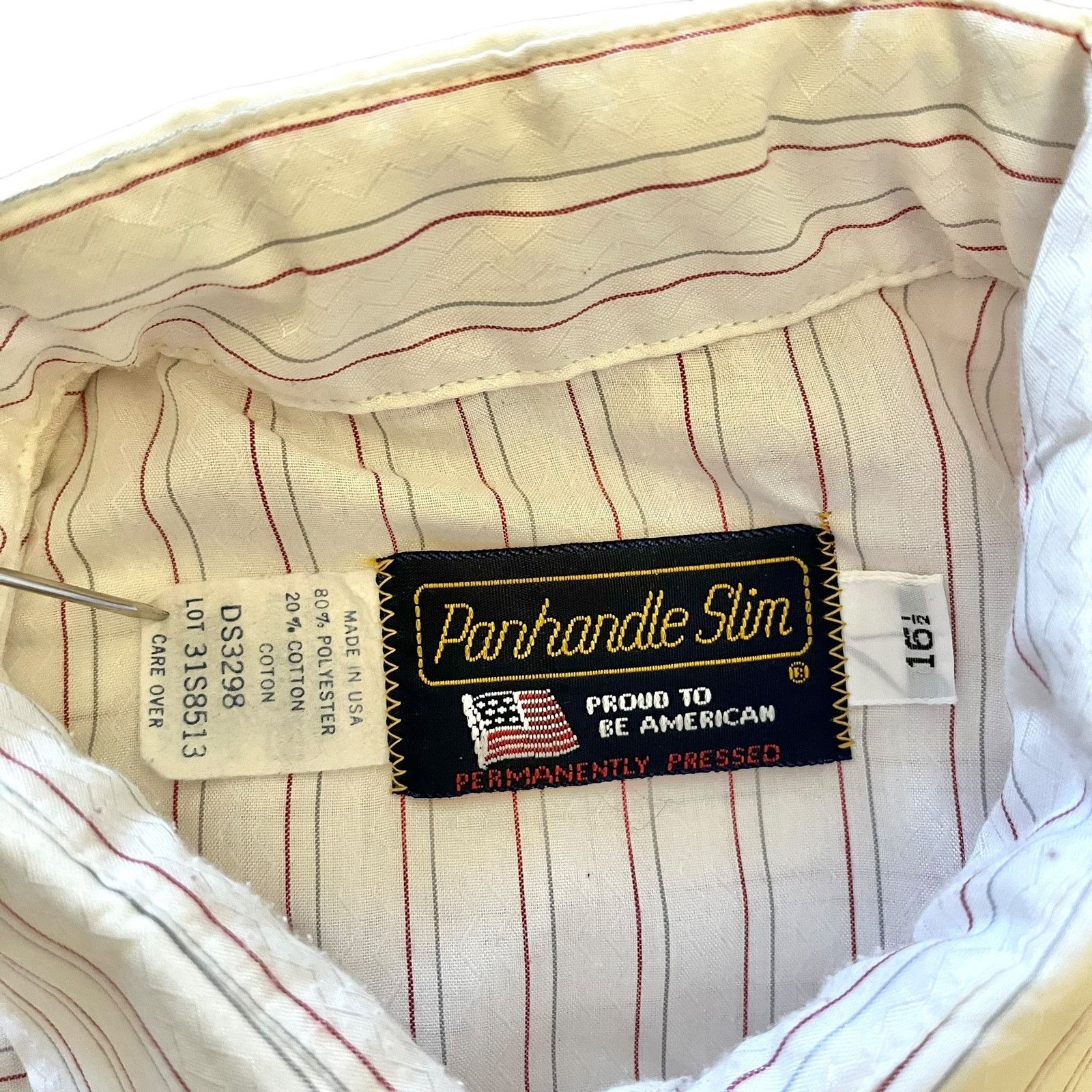 Panhandle Slim × Vintage Vintage Panhandle Slim Pinstripe Jacquard Western Shirt Size US XL / EU 56 / 4 - 4 Thumbnail