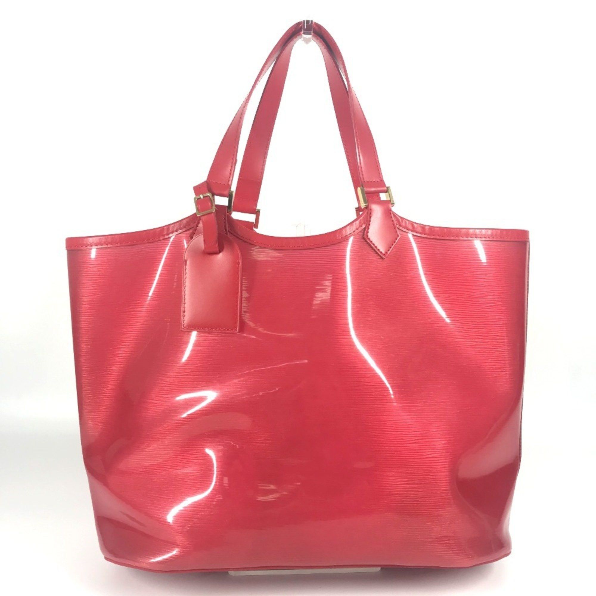Louis Vuitton M92152 Epi Plage Baia With Pouch Tote Bag Handbag Vinyl Leather Women's Red