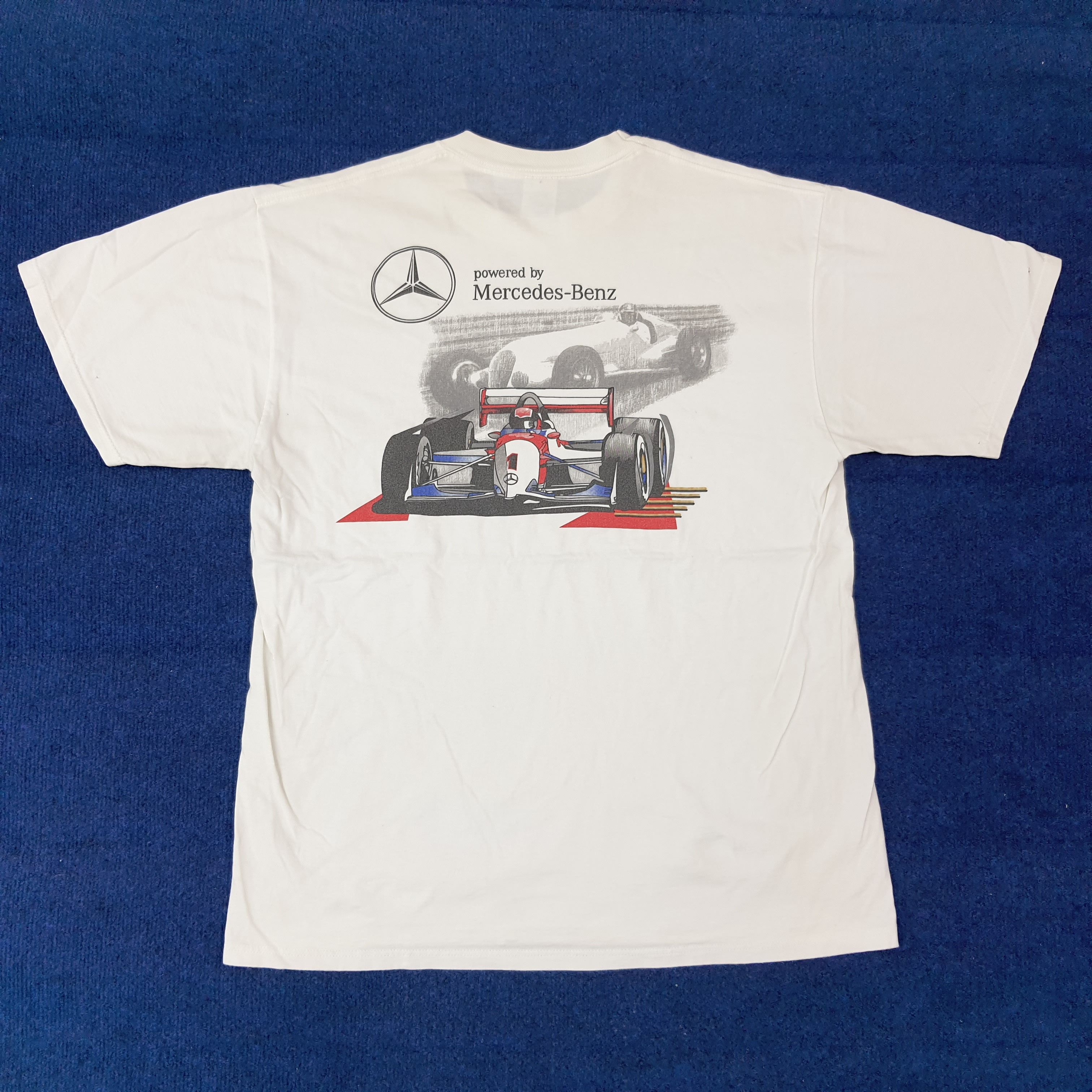 Mercedes-Benz Vintage Mercedes Benz F-1 Racing Tshirt C259N34 Size US L / EU 52-54 / 3 - 1 Thumbnail