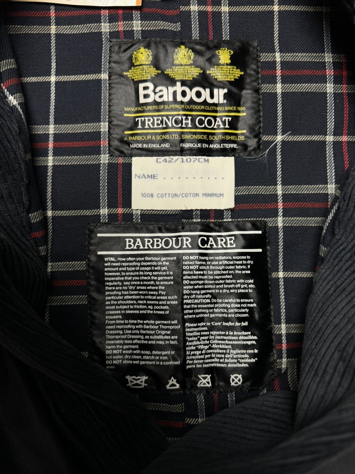 Barbour × Vintage RARE VINTAGE Barbour Wax coat Jacket y2k Size US L / EU 52-54 / 3 - 8 Thumbnail