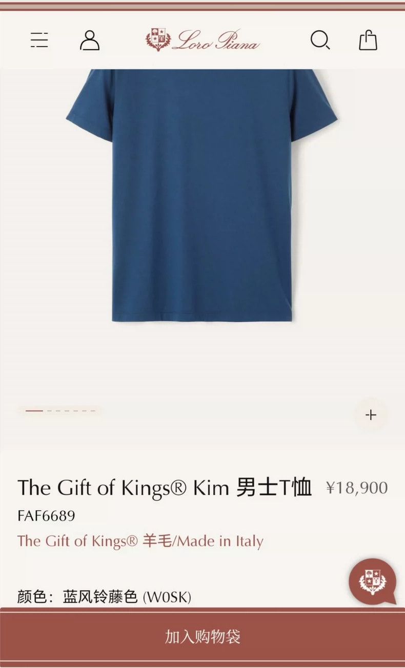 Loro Piana LORO PIANA King's Gift short-sleeved T-shirt Size US XL / EU 56 / 4 - 8 Thumbnail