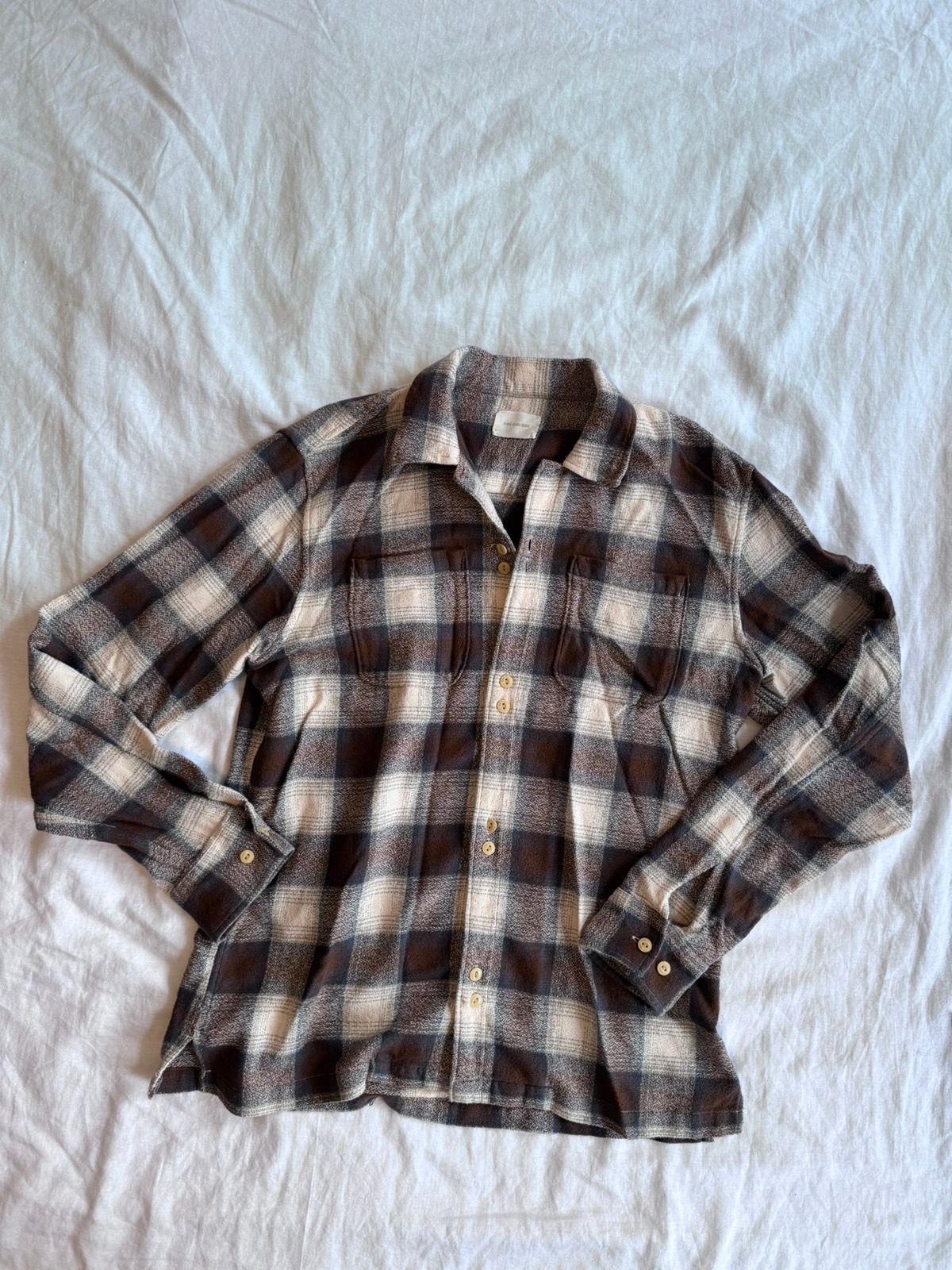 Pre-owned Aimé Leon Dore Ald Lounge Shirt Medium Brown Camp Collar