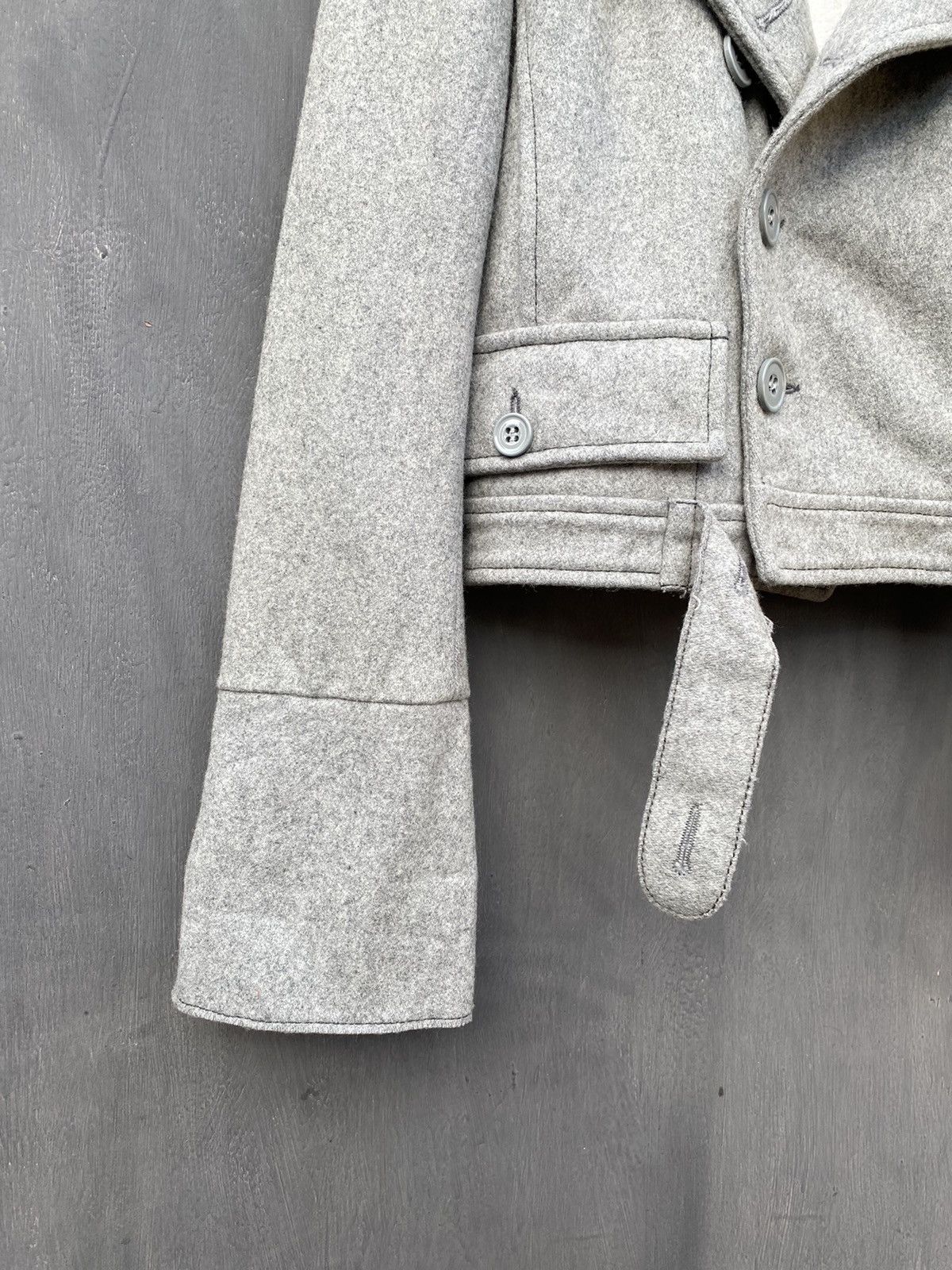 Armani Armani Jeans Vintage Wool gray biker jacket size 38 Size XS / US 0-2 / IT 36-38 - 5 Thumbnail