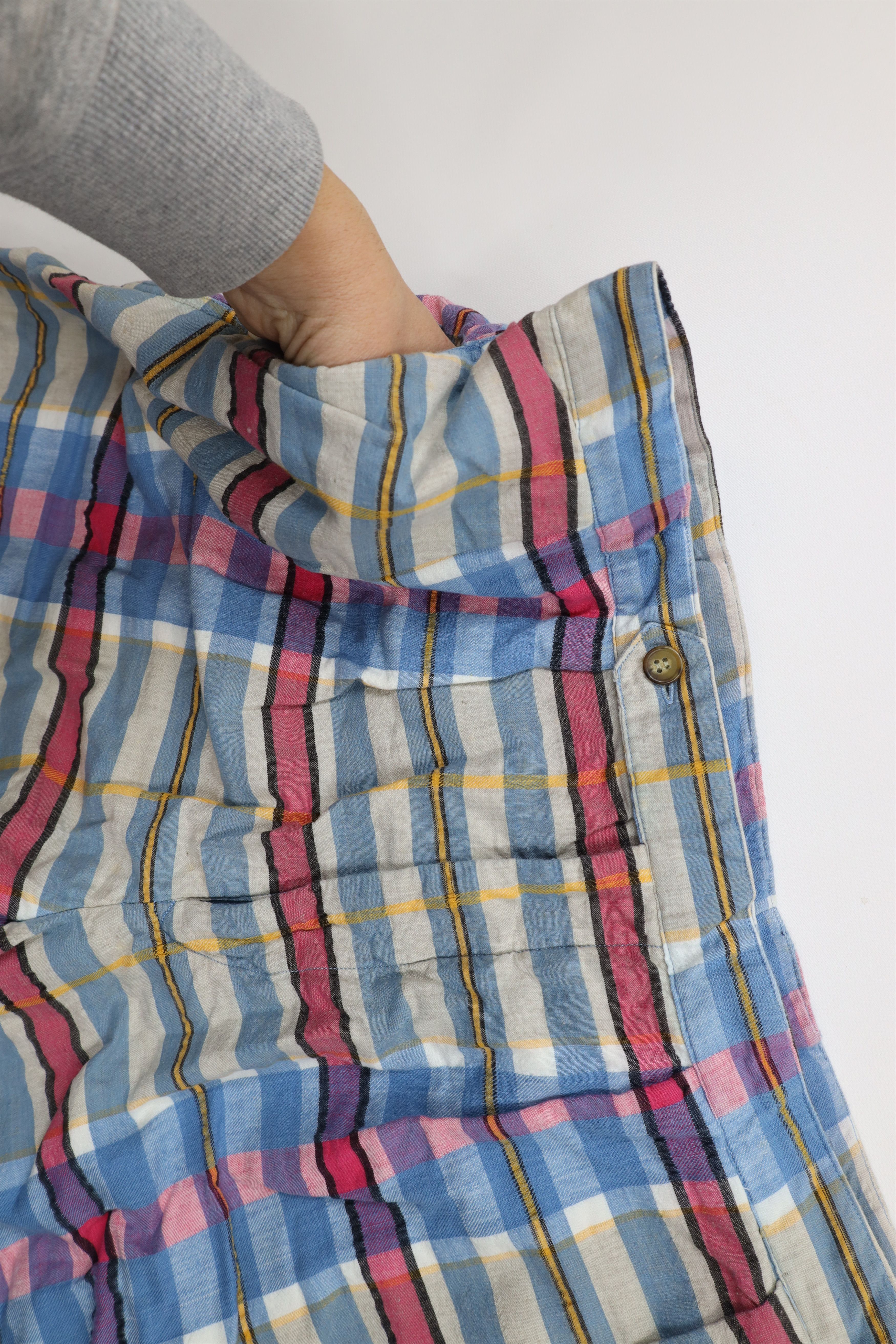 Vintage Vintage 90s Streetwear Above Knee Madras Plaid Chino Shorts Size US 36 / EU 52 - 6 Thumbnail