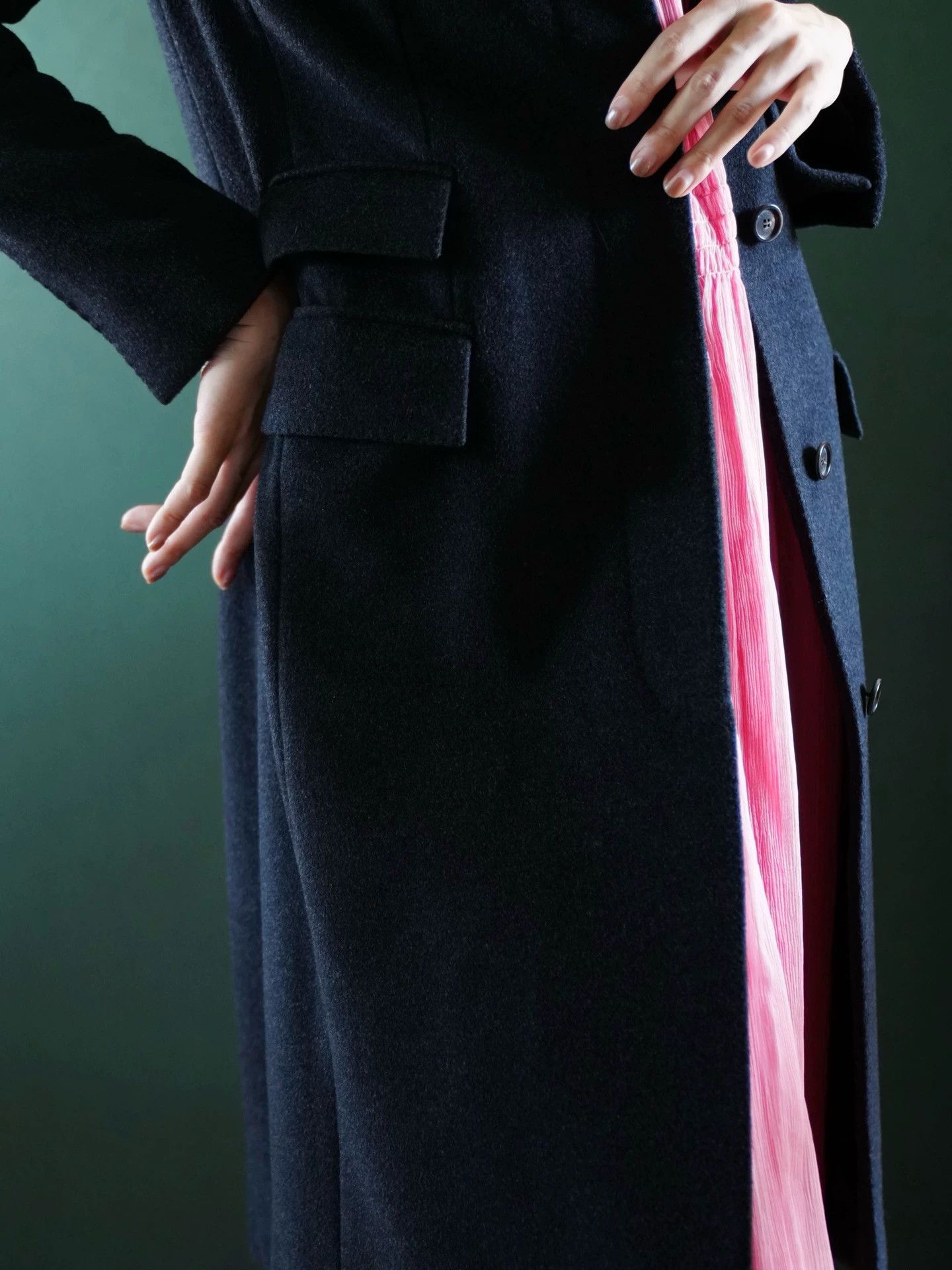 Gucci Gucci Charcoal Gray Handstitched WoolCashmere Coat Size XS / US 0-2 / IT 36-38 - 8 Thumbnail